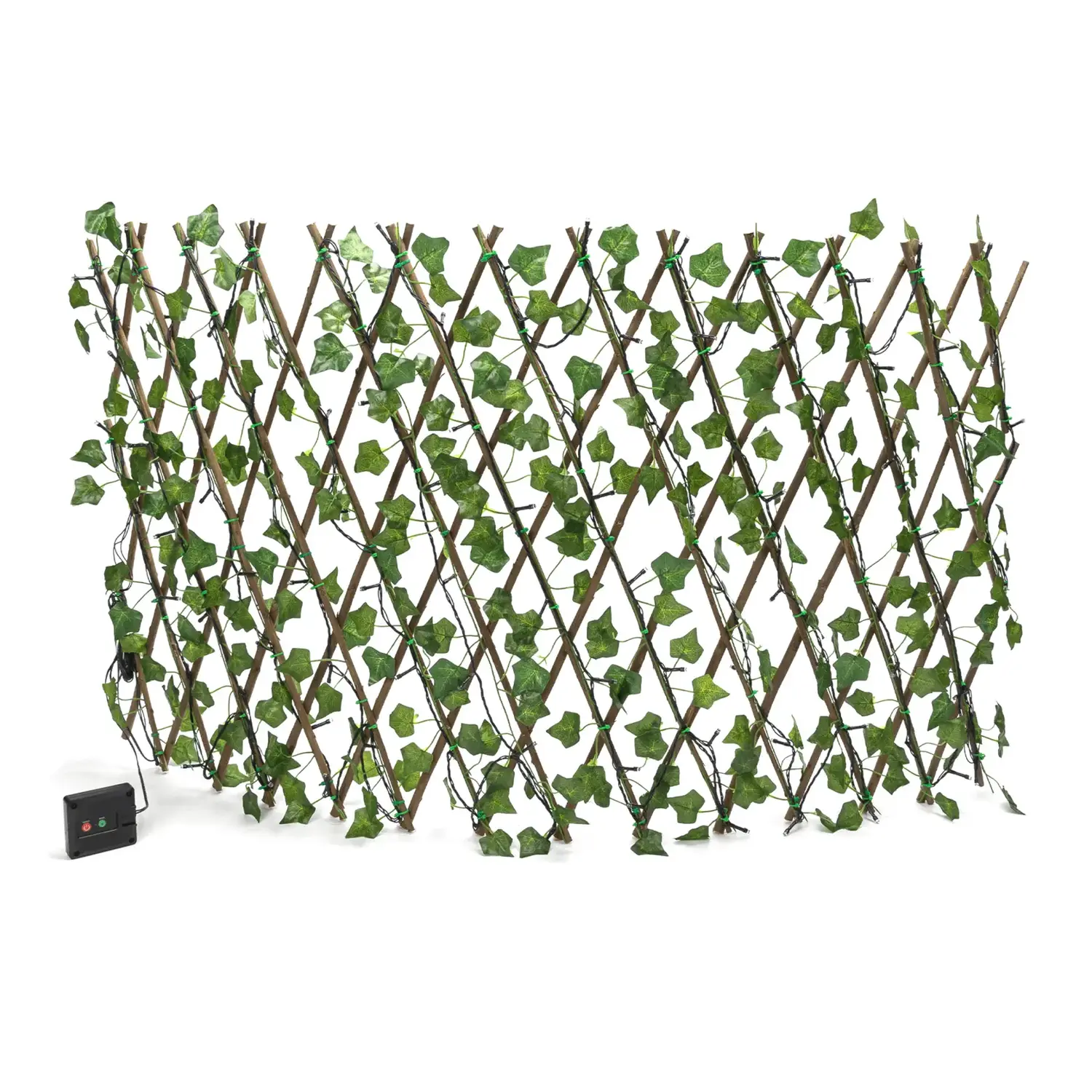 immagine Piante artificiali luminose solari, edera per recinzioni 2m+H0.7m 102LED