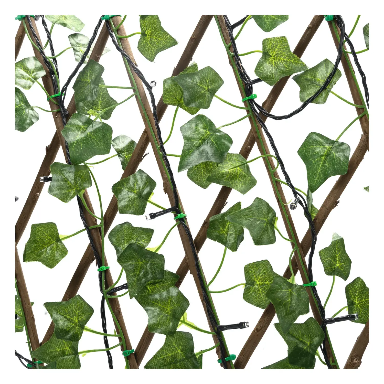immagine Piante artificiali luminose solari, edera per recinzioni 2m+H0.7m 102LED