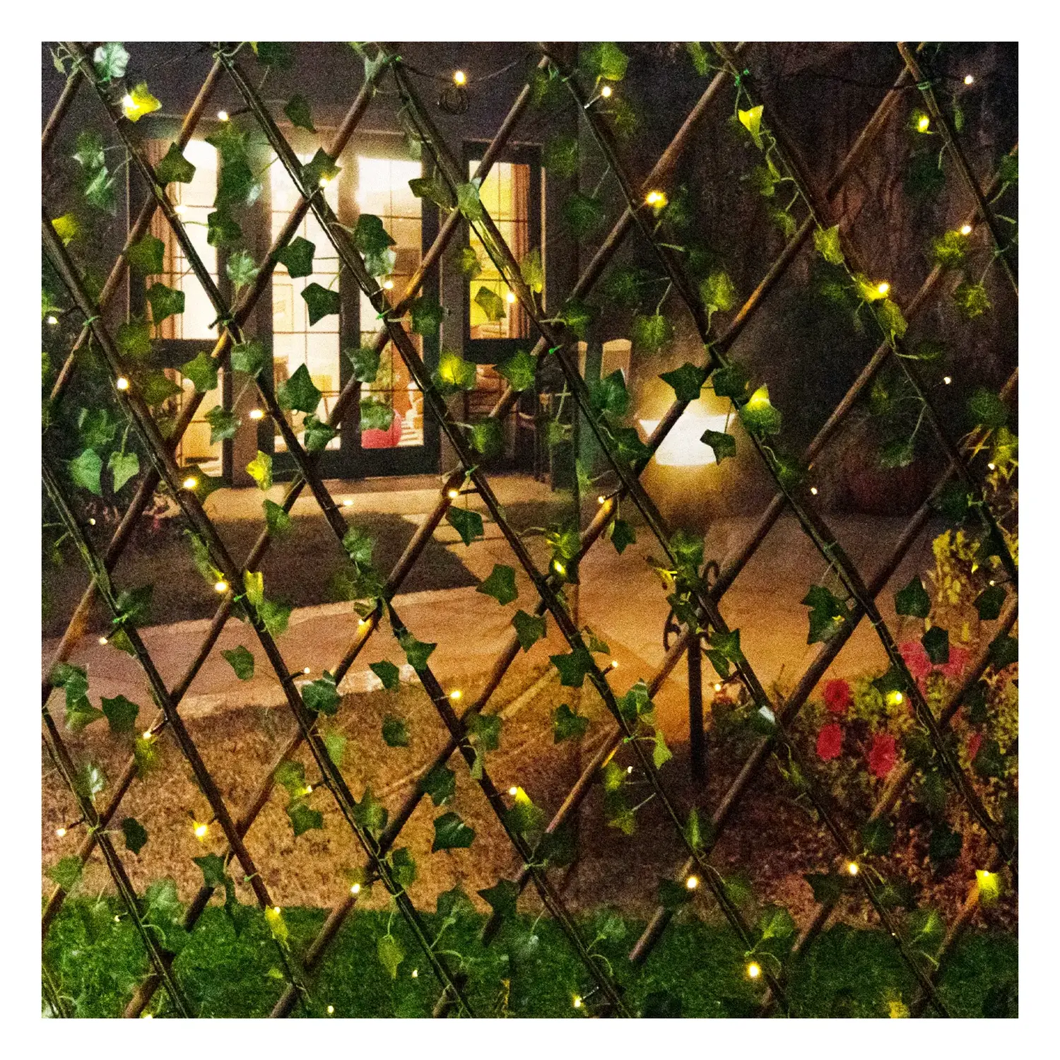 immagine del prodotto Piante artificiali luminose solari, edera per recinzioni 2m+H1.2m 148LED