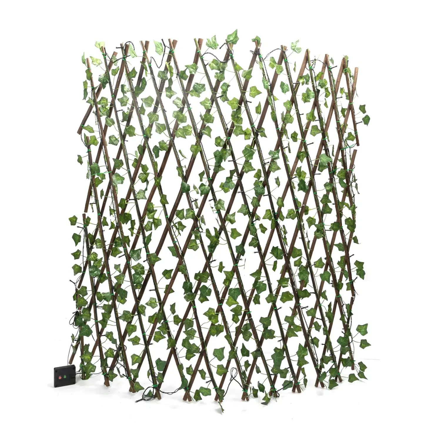 immagine Piante artificiali luminose solari, edera per recinzioni 2m+H1.2m 148LED