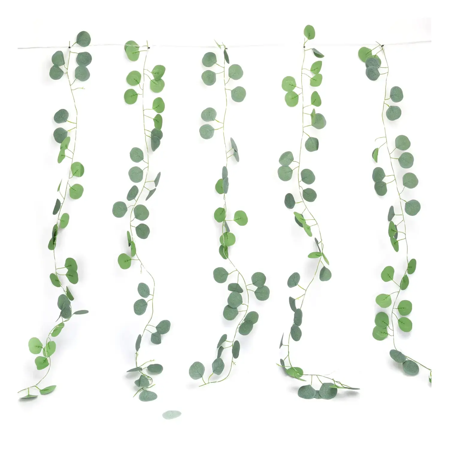 immagine Piante artificiali luminose solari, eucalipto a cascata 3m+1m*1m 70LED