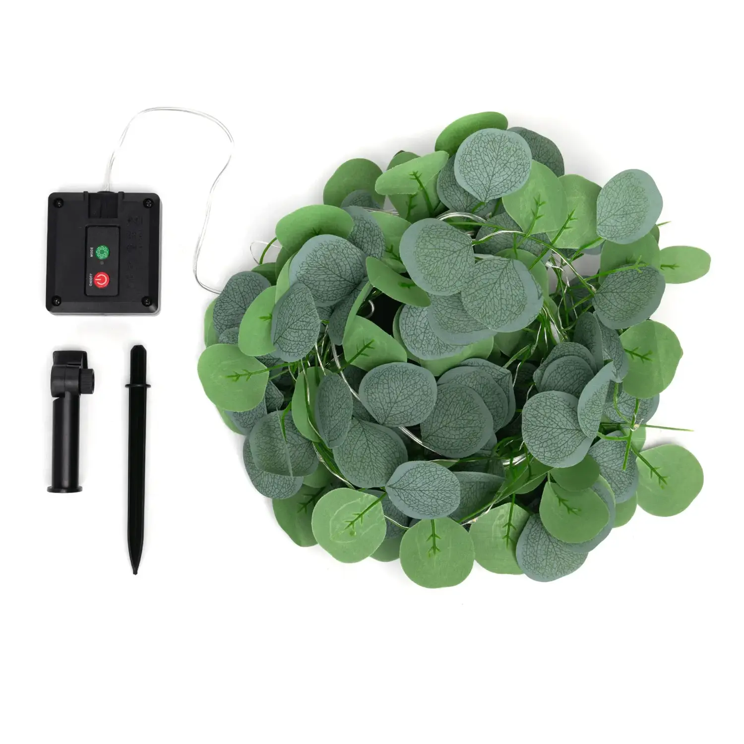 immagine Piante artificiali luminose solari, eucalipto a cascata 3m+1m*1m 70LED