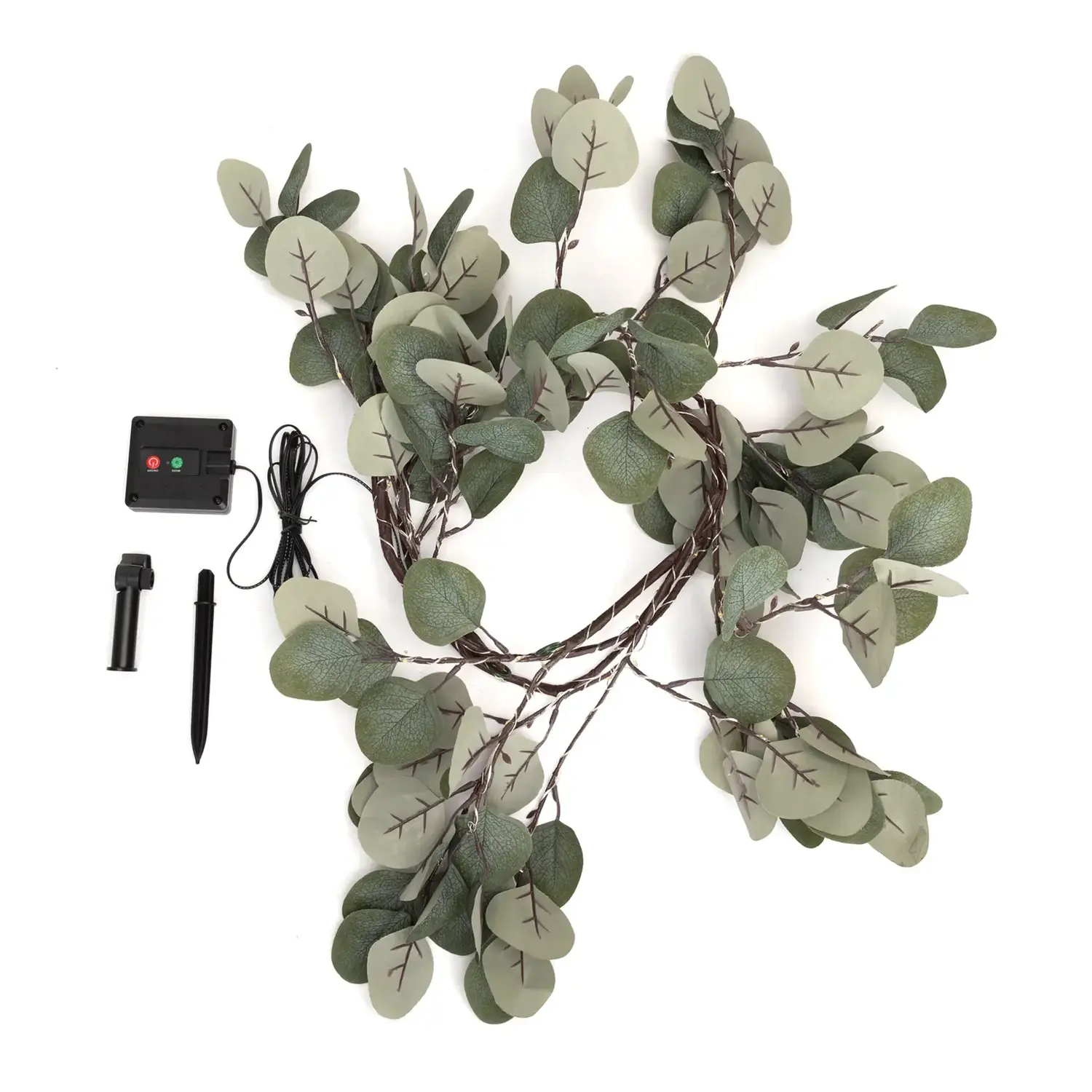 immagine Piante artificiali luminose solari, eucalipto a rami sparsi 2m+2m 110LED