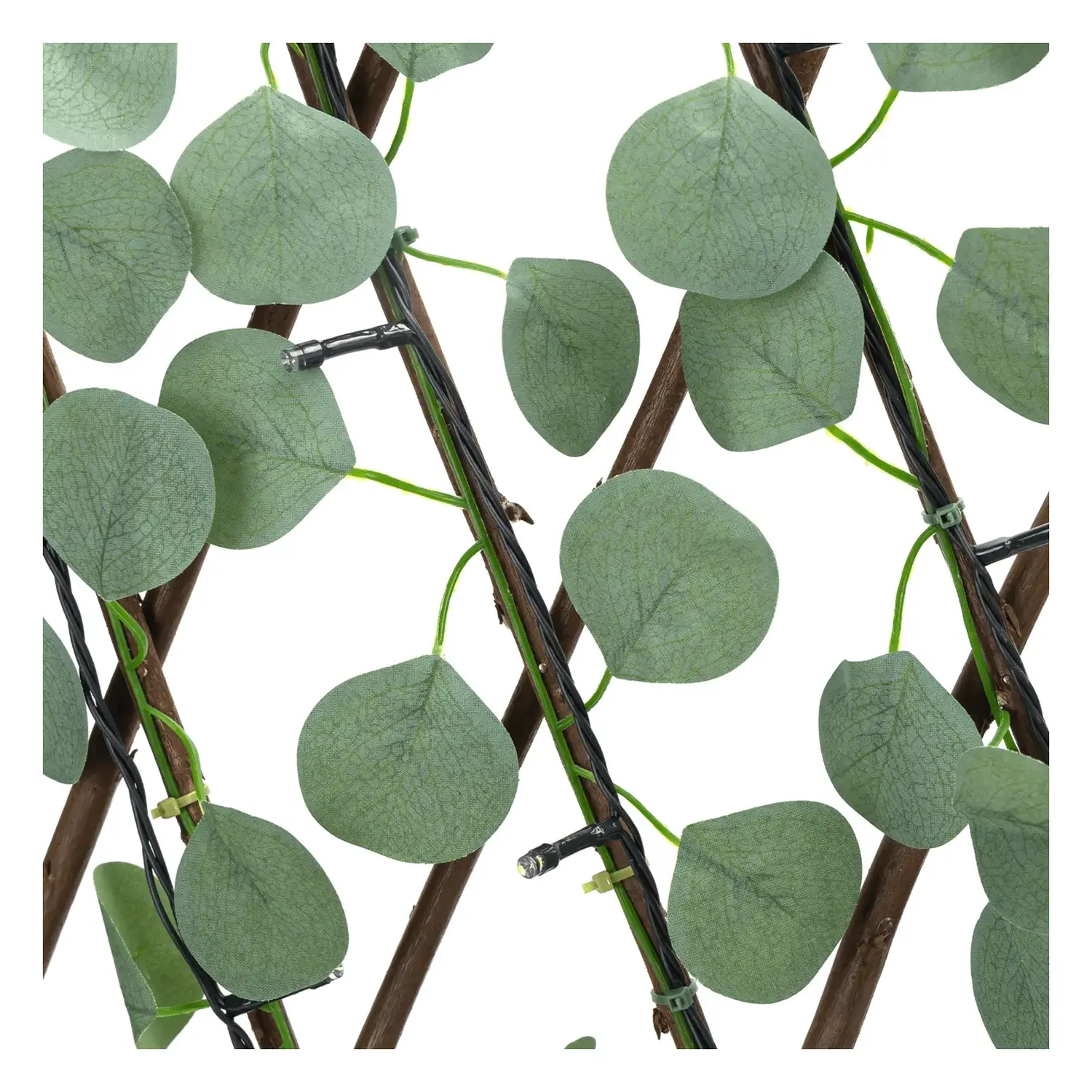 immagine Piante artificiali luminose solari, eucalipto per recinzioni 2m+H0.7m 102LED