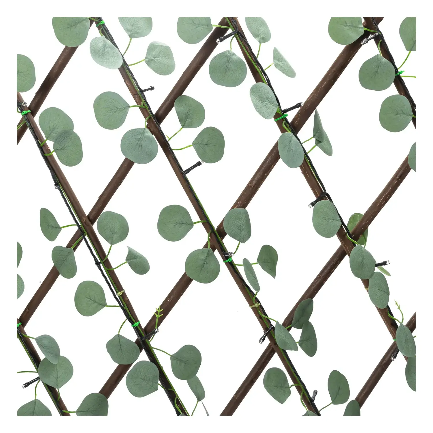 immagine Piante artificiali luminose solari, eucalipto per recinzioni 2m+H1.2m 148LED