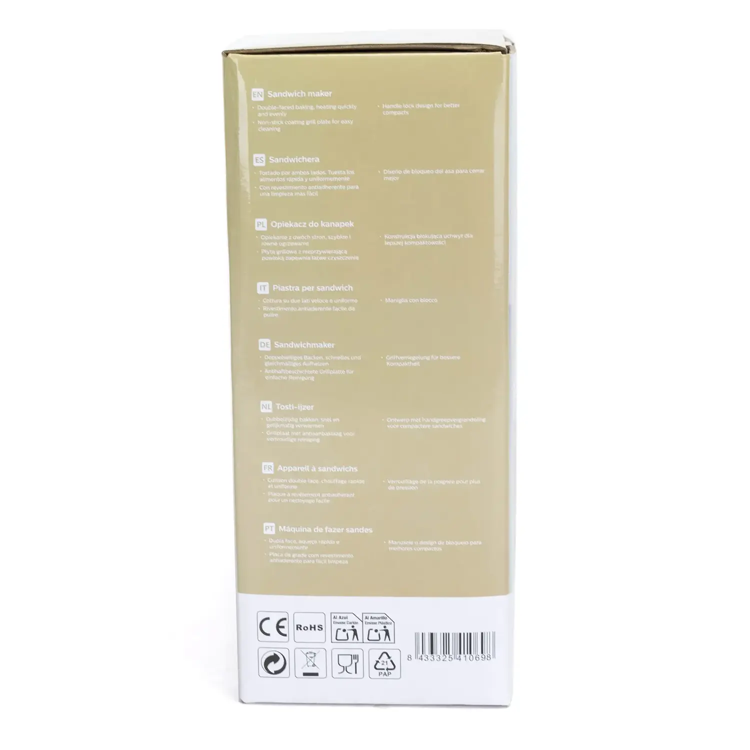 immagine Piastra per sandwich 750W rivestimento antiaderente