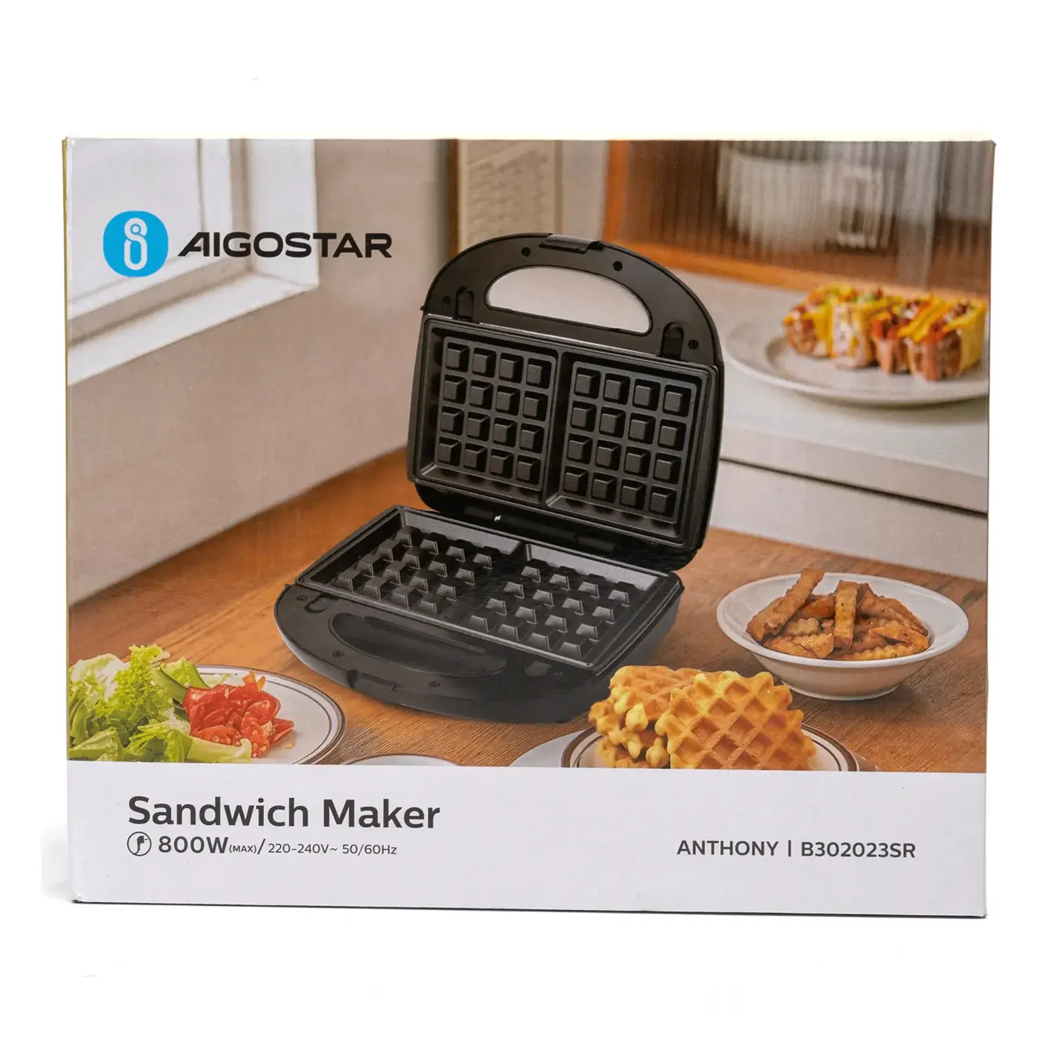 immagine Piastra per sandwich 800W piastra antiaderente rimovibile