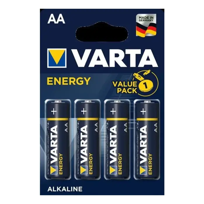 immagine batteria alcalina varta energy 4 pezzi stilo aa