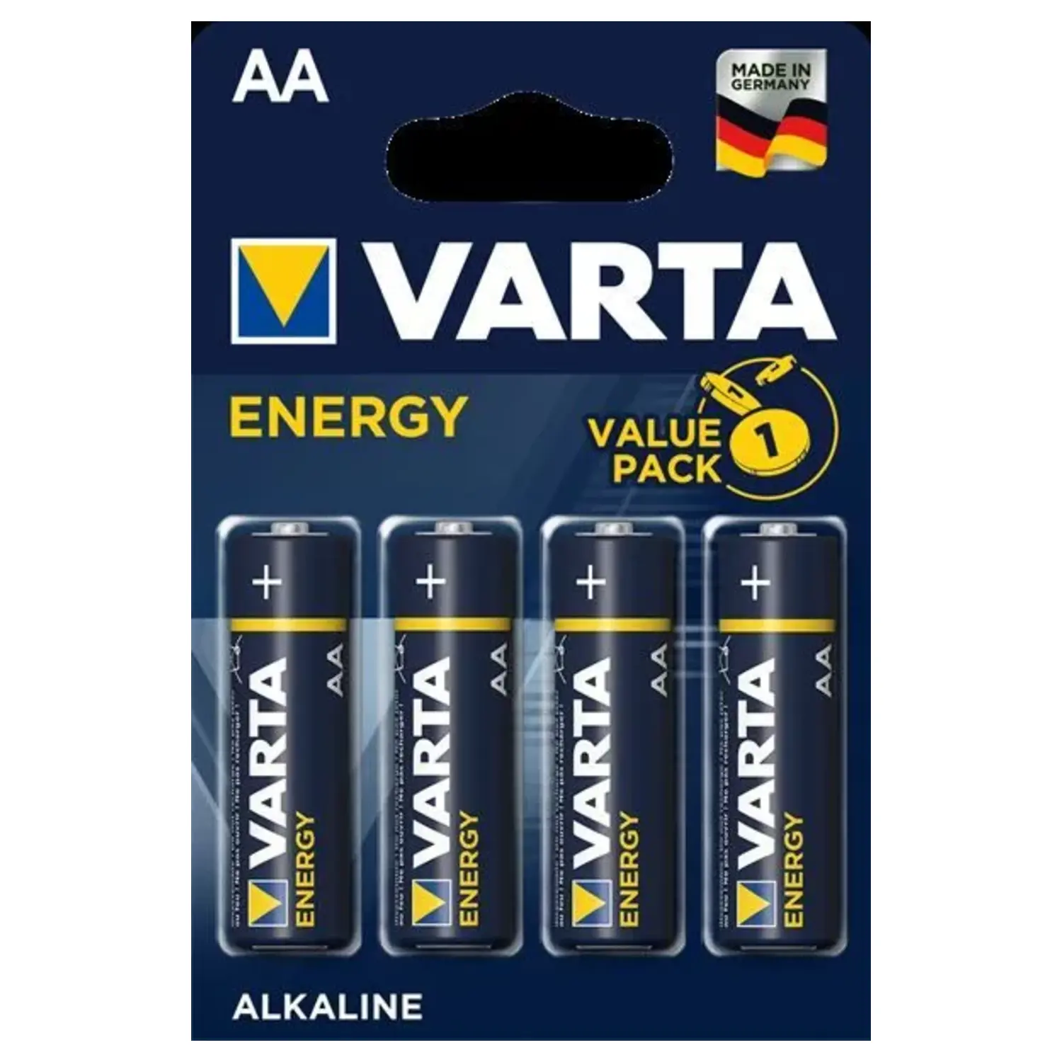 immagine del prodotto batteria alcalina varta energy 4 pezzi stilo aa