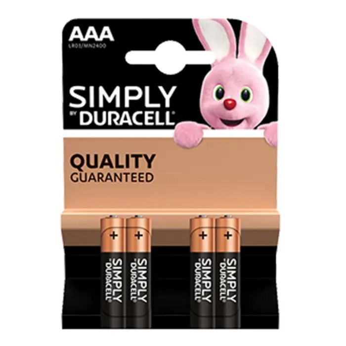 immagine del prodotto batteria alcalina duracell 4 pezzi ministilo aaa