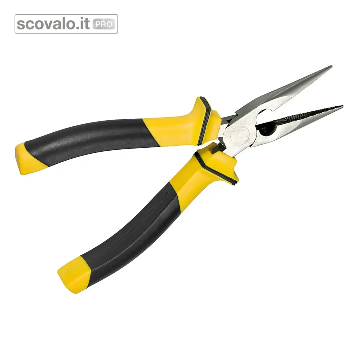 immagine del prodotto Pinza Punta Piatta Sottile 160mm Acciaio Temprato Elettronica Giallo