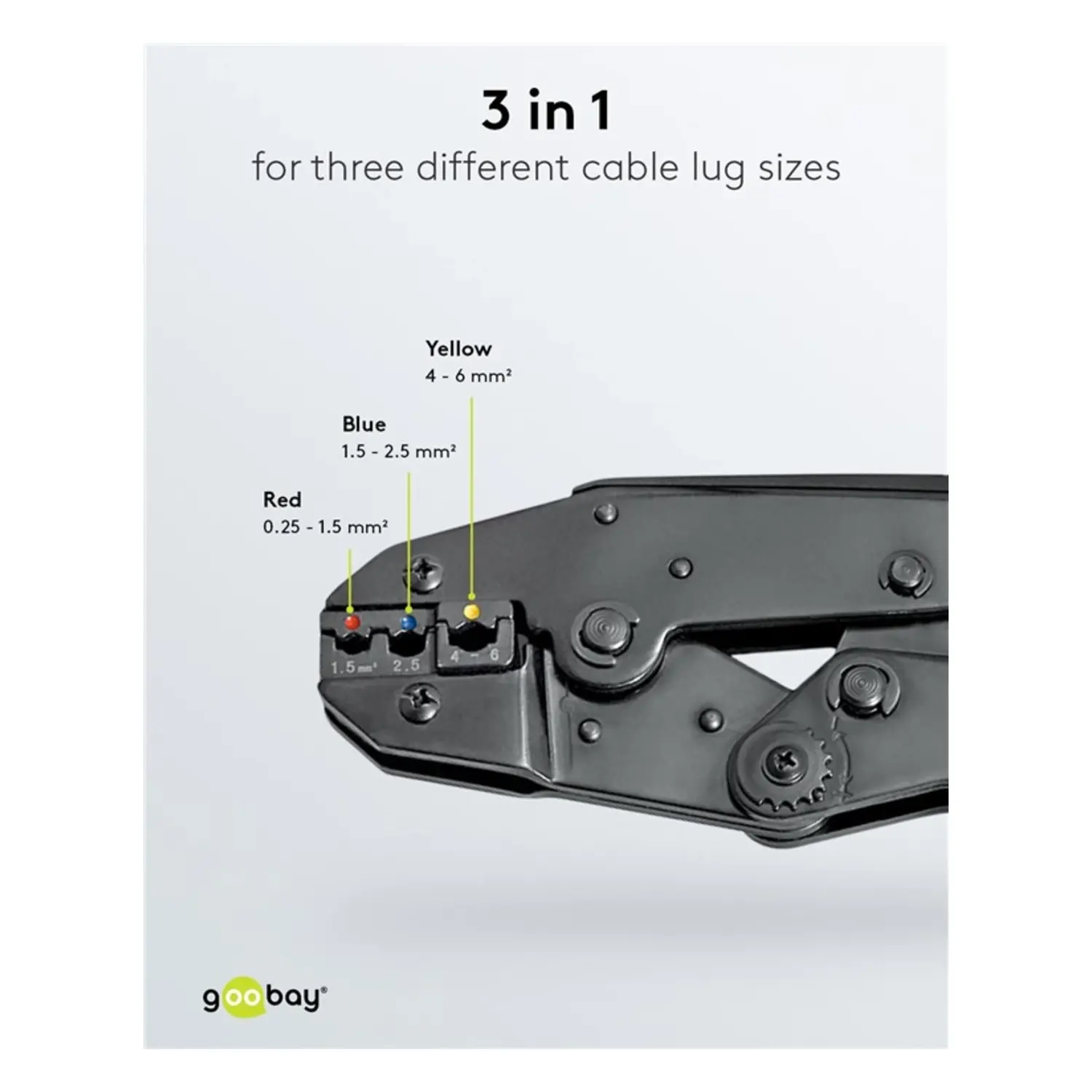 immagine Pinza Crimpatrice Capicorda Isolati 0.25-6mm Cricchetto Metallo Fixpoint