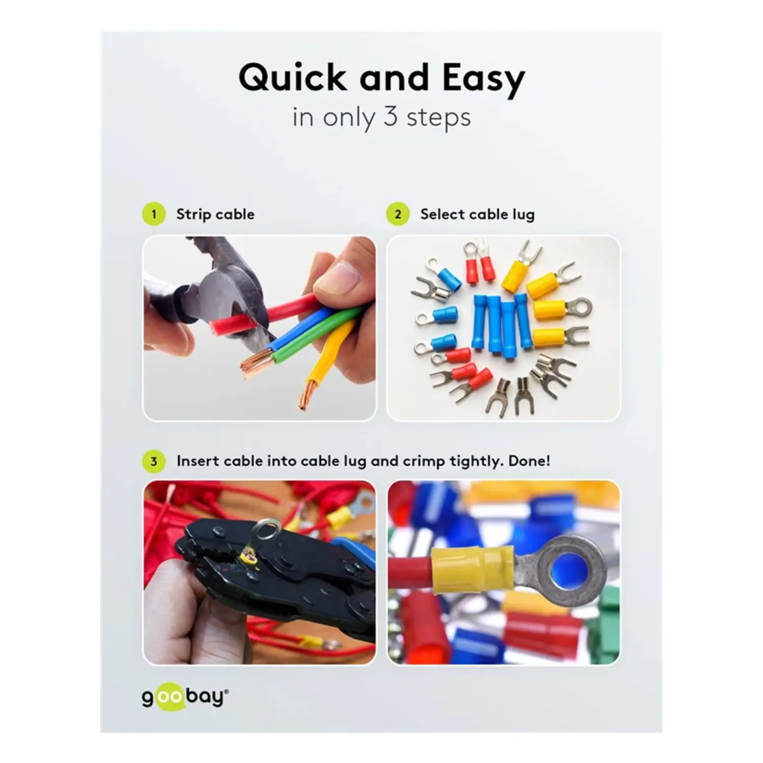 immagine Pinza Crimpatrice Capicorda Isolati 0.25-6mm Cricchetto Metallo Fixpoint