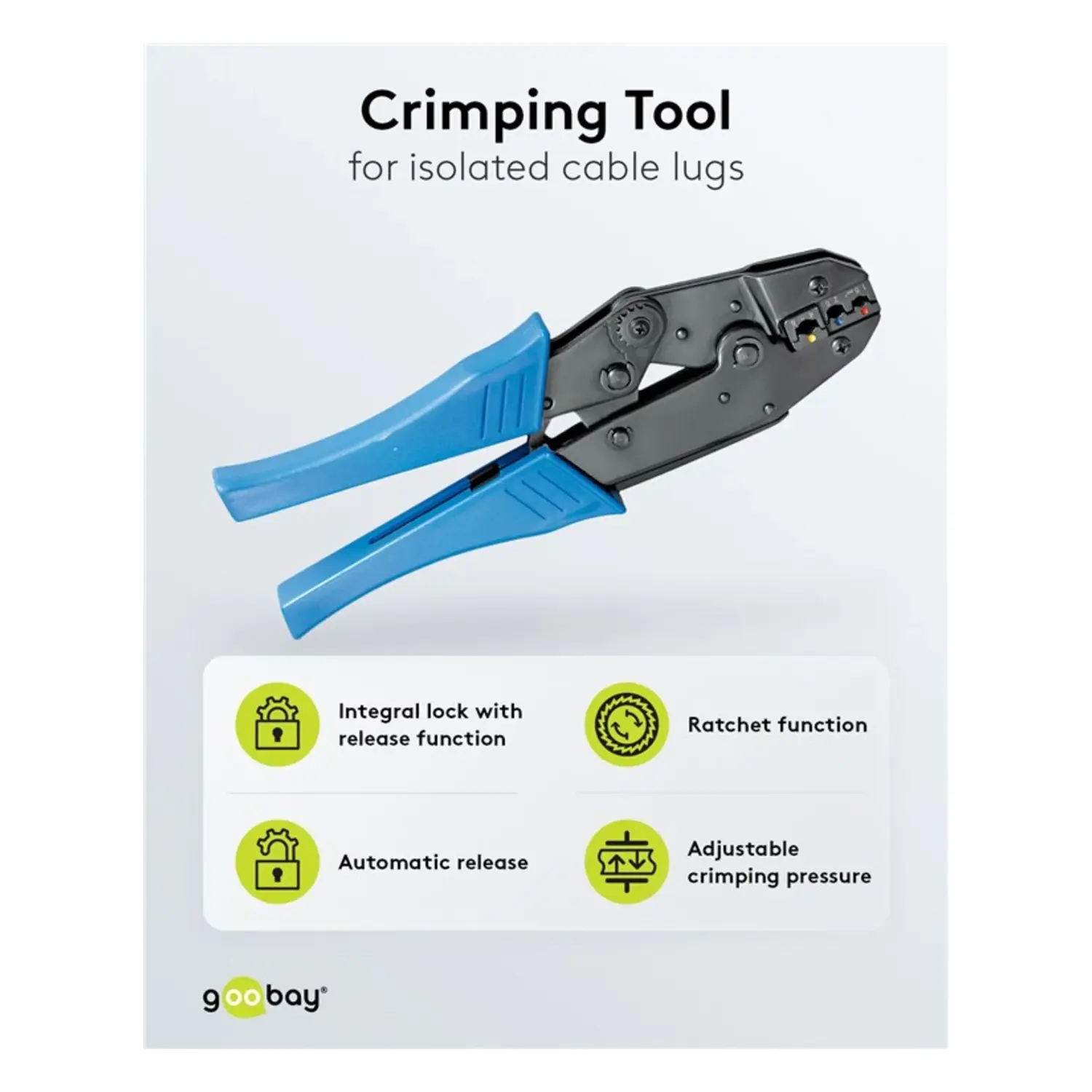 immagine Pinza Crimpatrice Capicorda Isolati 0.25-6mm Cricchetto Metallo Fixpoint