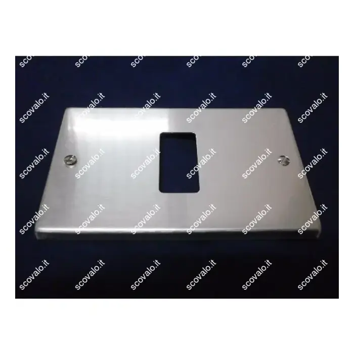 immagine placca alluminio compatibile bticino magic copri interruttore paglierino 1 foro