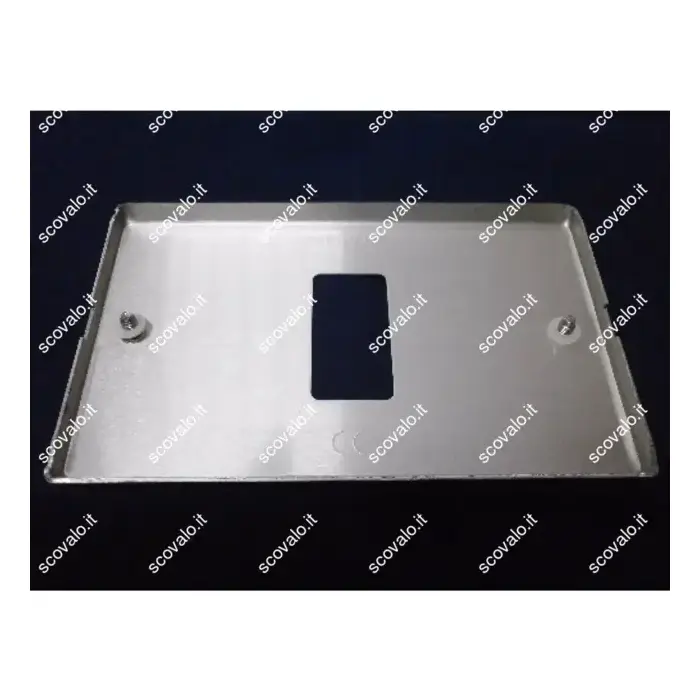 immagine placca alluminio compatibile bticino magic copri interruttore paglierino 1 foro