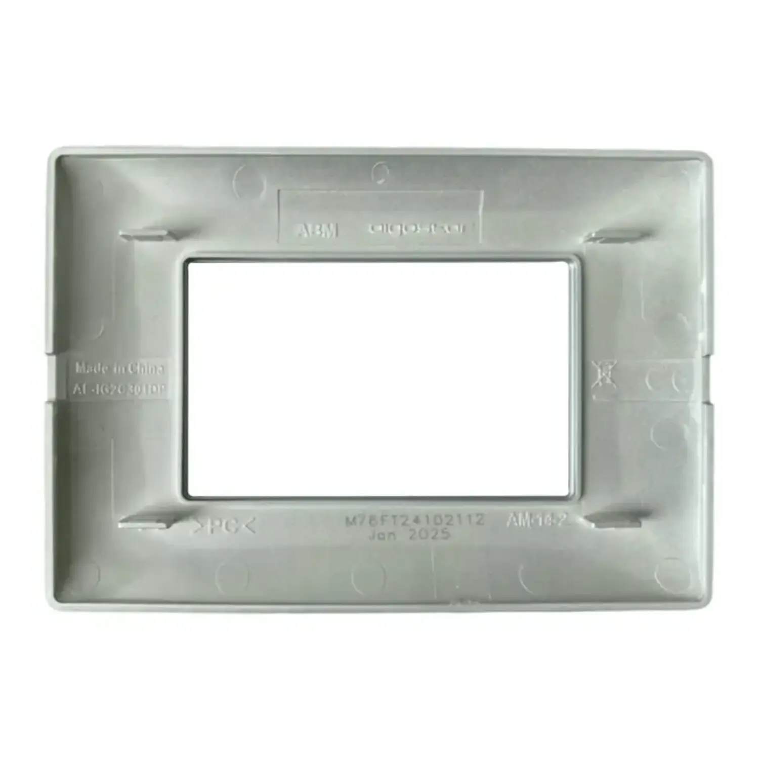 immagine Placca 3 Moduli Compatibile Bticino Matix Argento 120x84mm Incasso