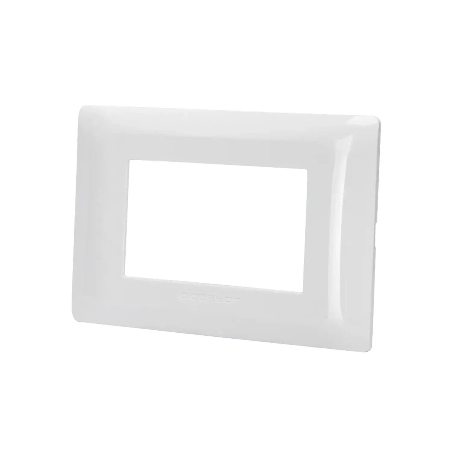 immagine placca compatibile bticino matix colore bianco 3 fori