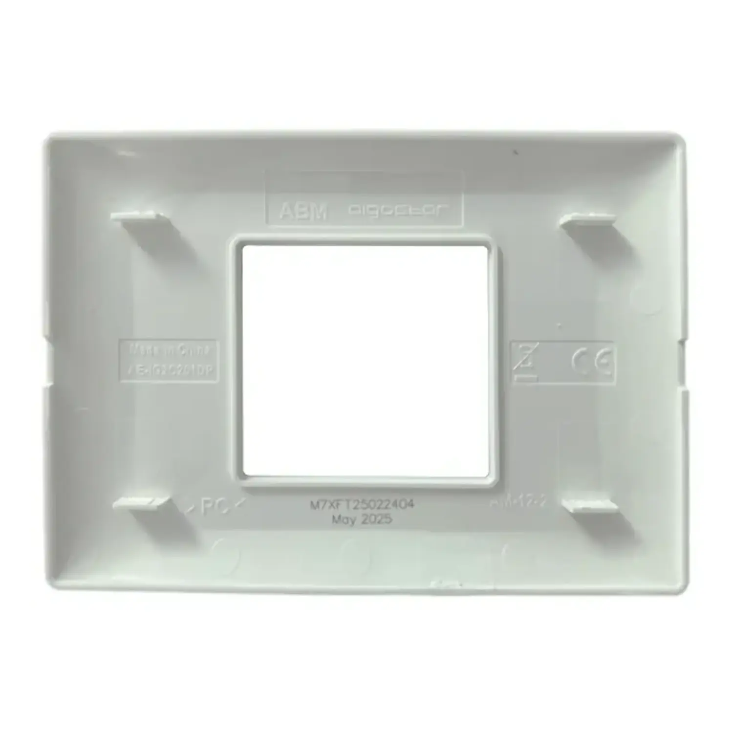 immagine Placca 2 Fori Lungo Bianco Compatibile Bticino Matix 120x84mm PC