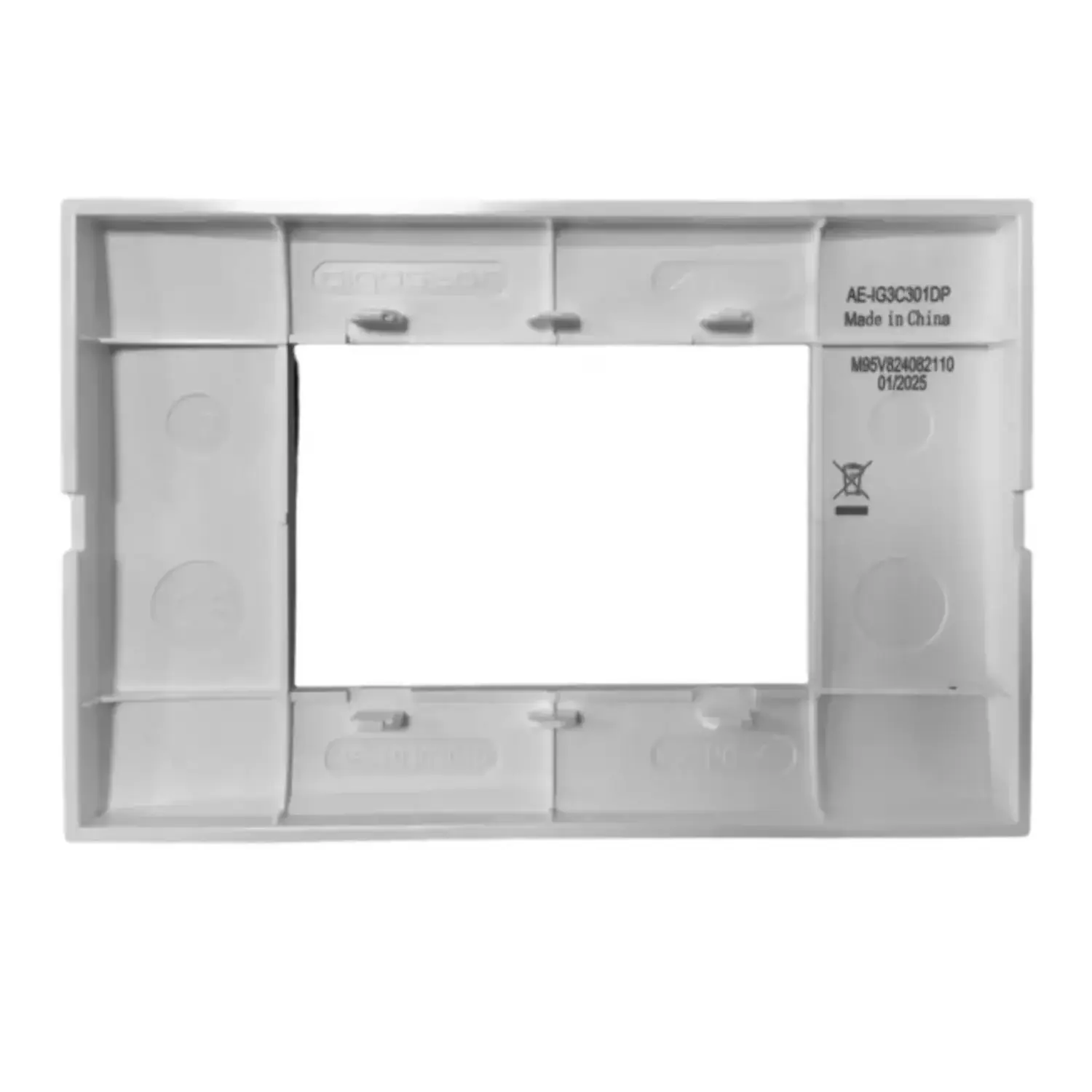 immagine Placca Compatibile Vimar Plana Bianco 3 Fori Aigostar - Struttura Plastica