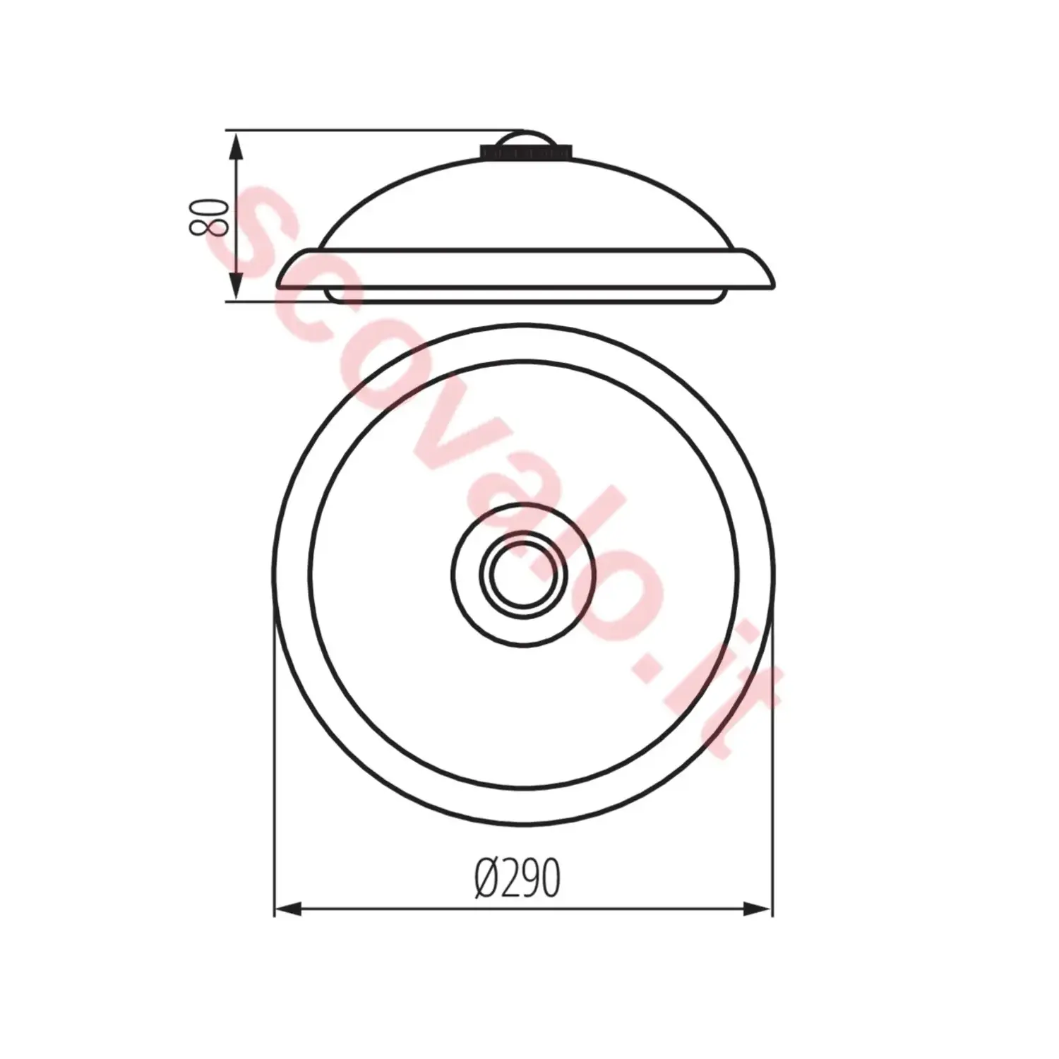 immagine plafoniera a led con sensore di movimento 14 watt bianco naturale