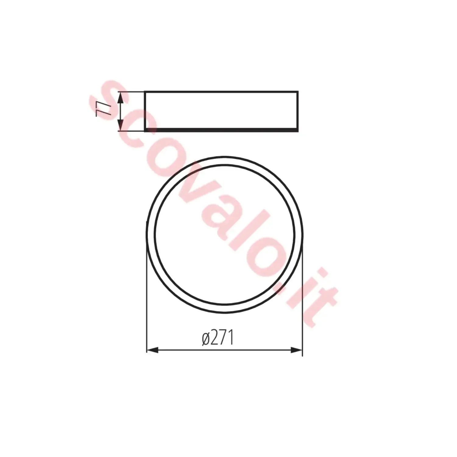 immagine plafoniera lampada parete legno applique e27 275 mm bianco tondo