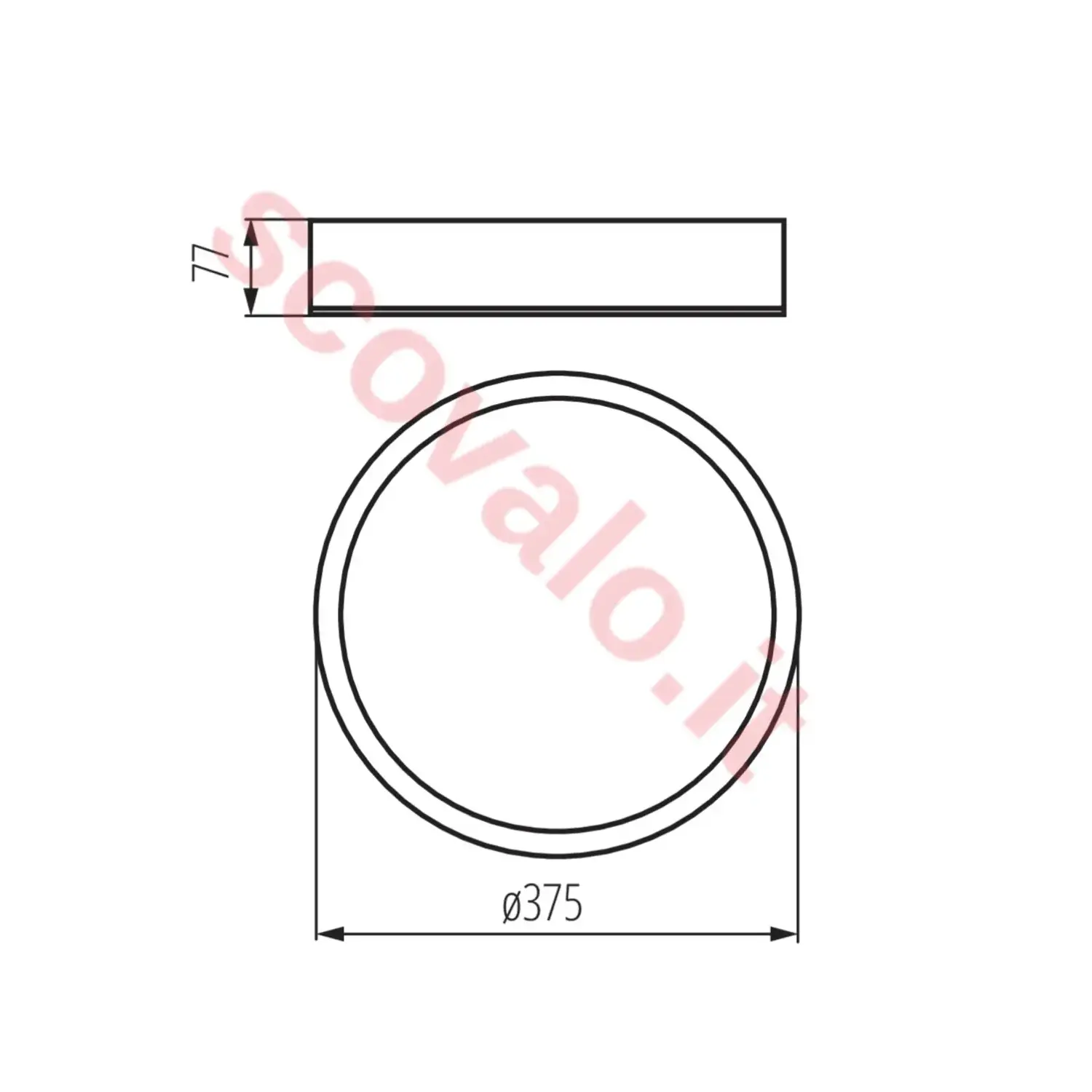 immagine plafoniera lampada parete legno applique e27 375 mm bianco legno tondo