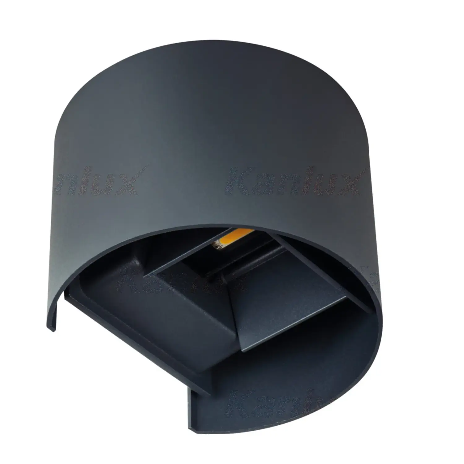 variante 7 watt - bianco naturale - nero - tondo