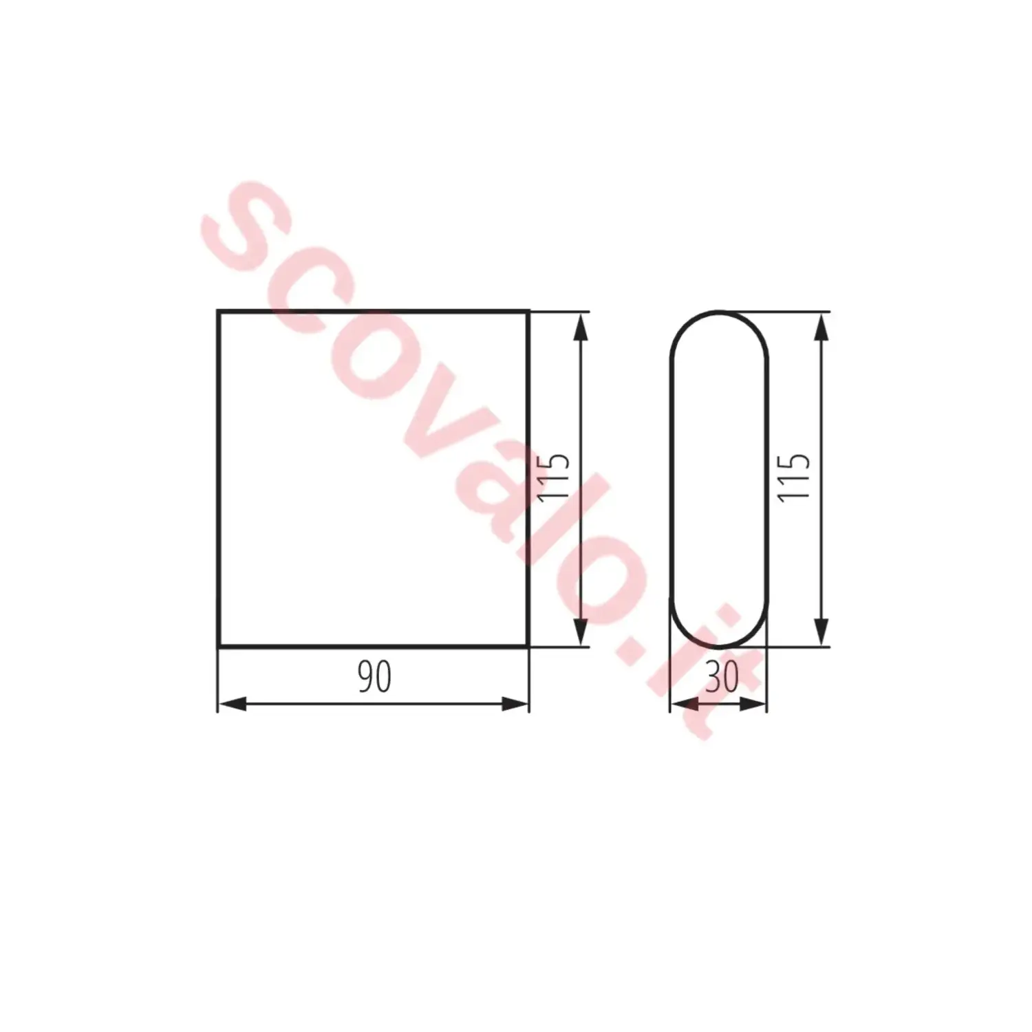 immagine lampada parete led facciata 230v doppia luce 8 watt bianco naturale grafite