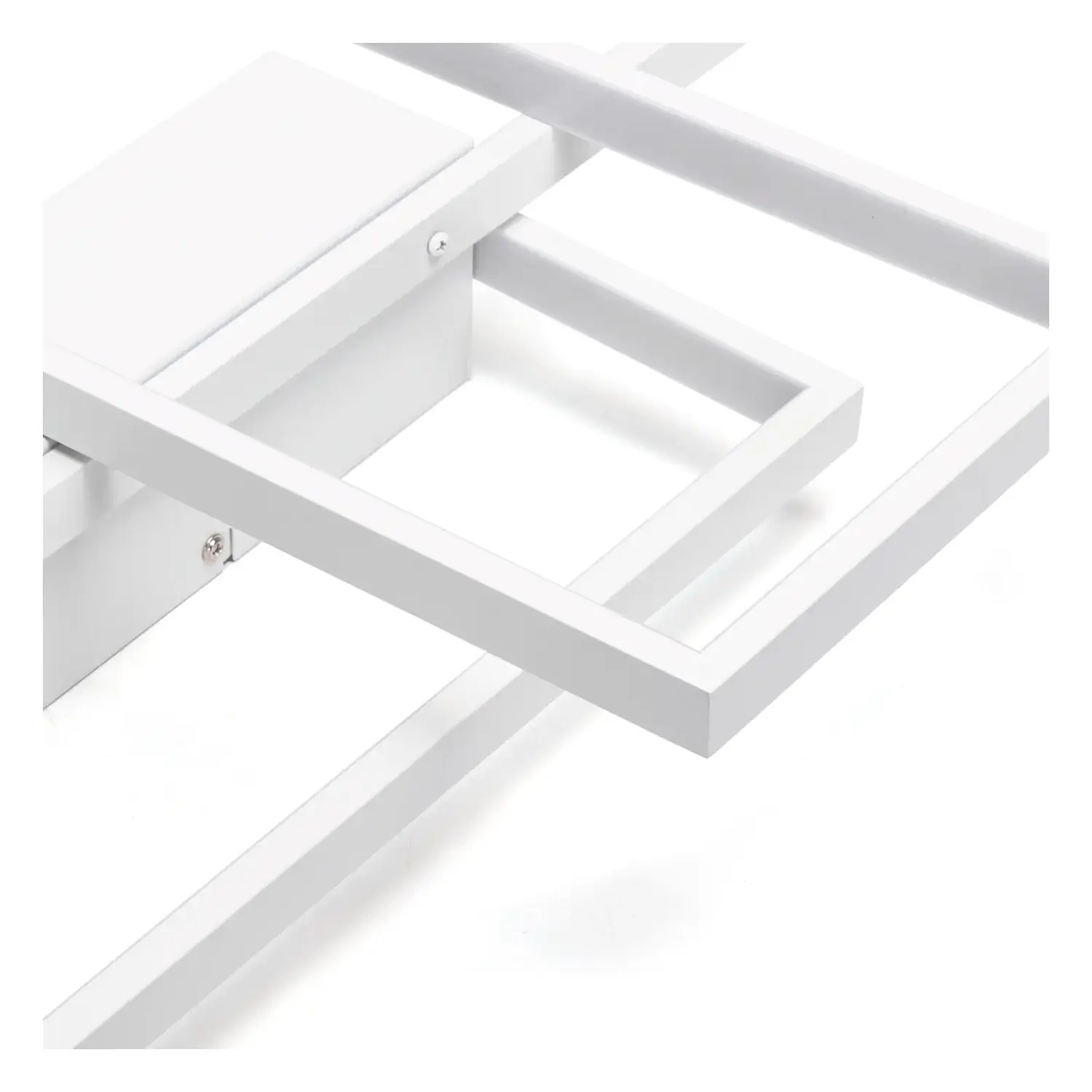 immagine Plafoniera LED geometrica 38W CCT quadrata con telecomando bianco