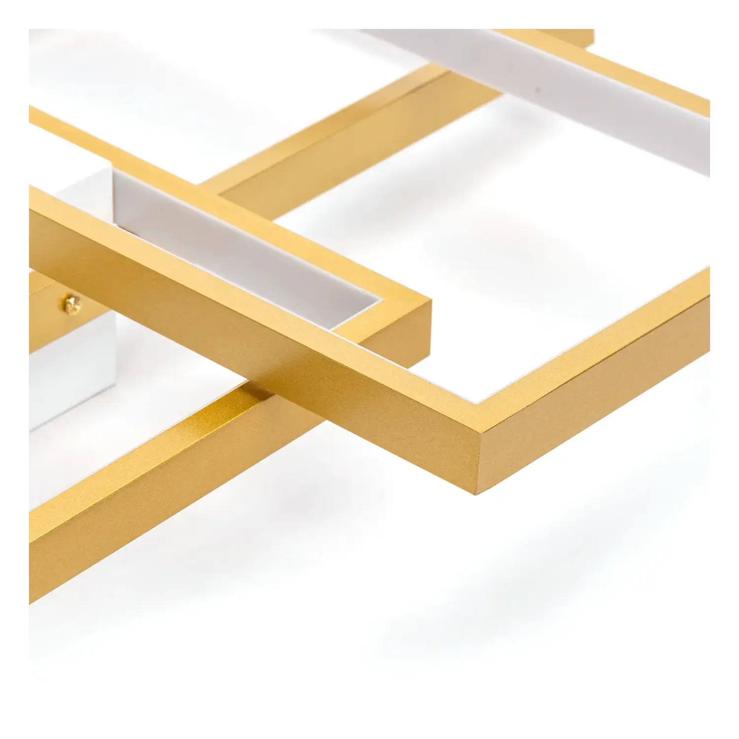 immagine Plafoniera LED geometrica 38W CCT quadrata con telecomando oro rosa