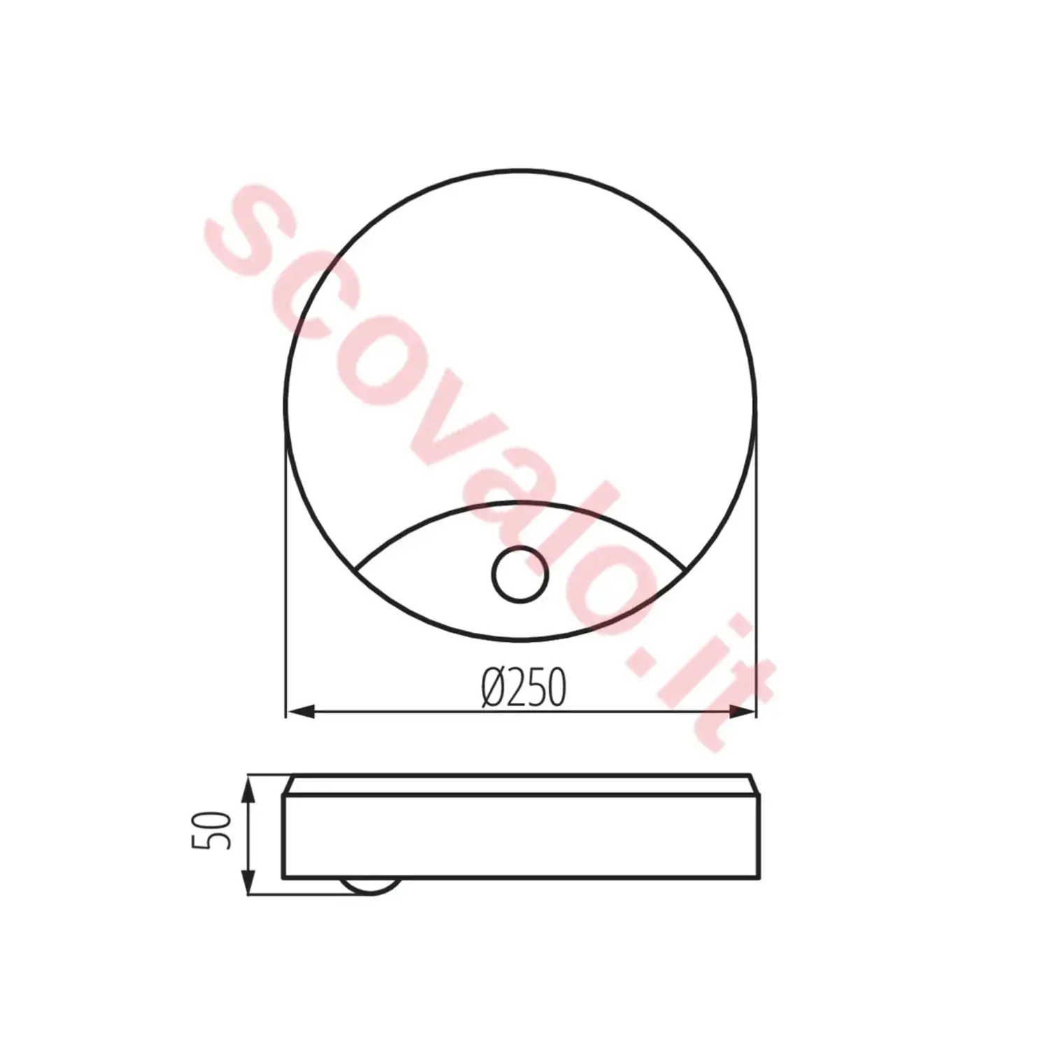 immagine plafoniera led sanso led 230v 15 watt bianco naturale sensore di movimento