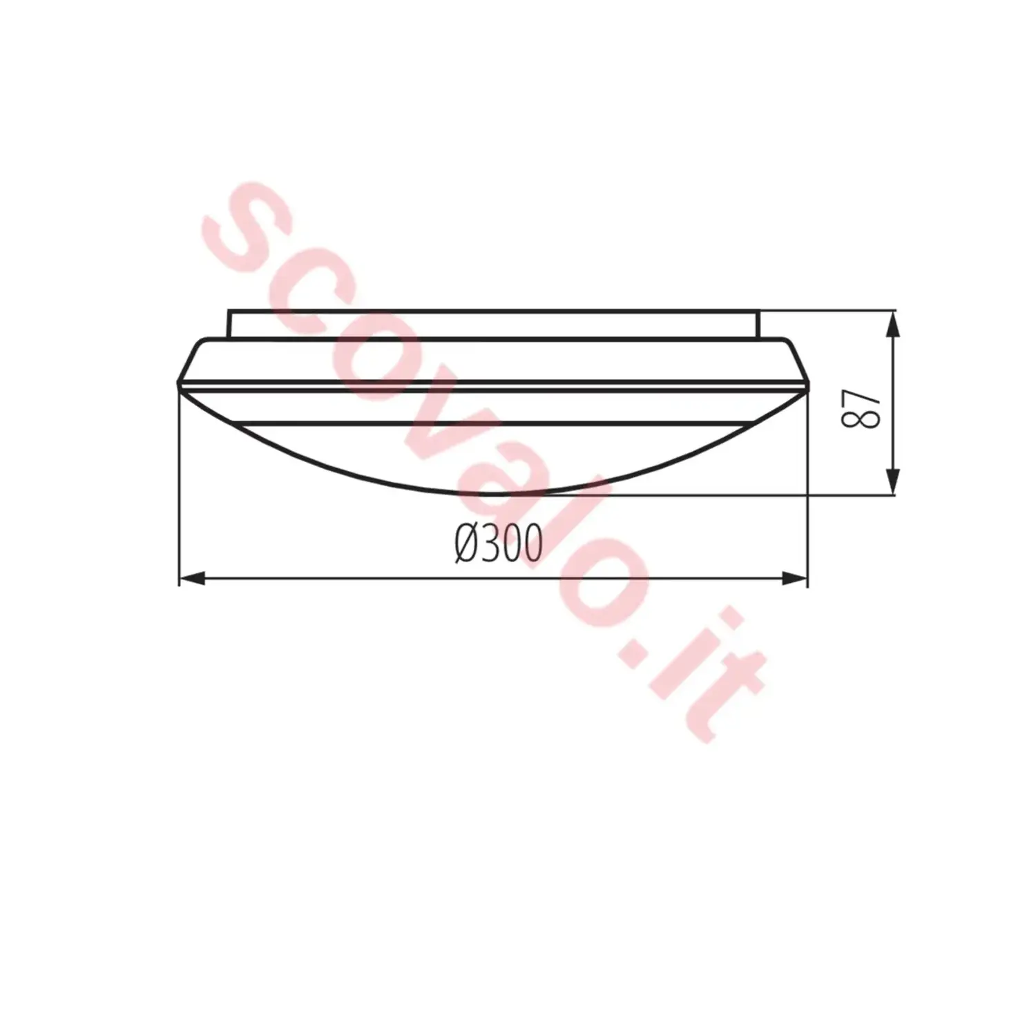 immagine plafoniera led sensore movimento daba stagna 16 watt bianco naturale