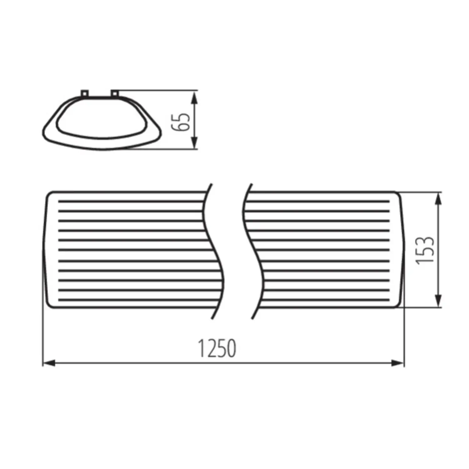 immagine plafoniera lineare per tubi led t8 meba 4led 2x120cm