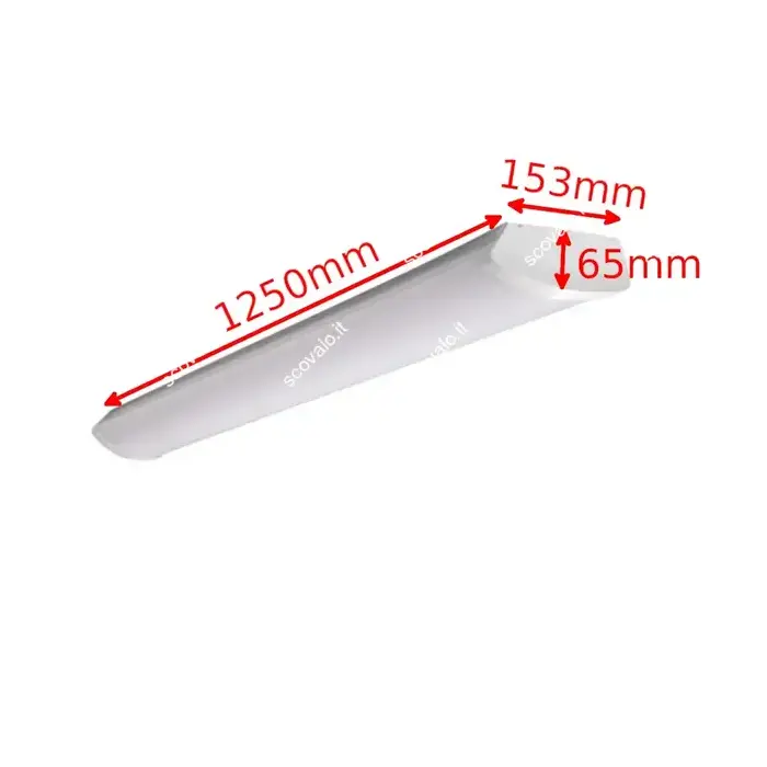 immagine plafoniera lineare per tubi led t8 meba 4led 2x120cm