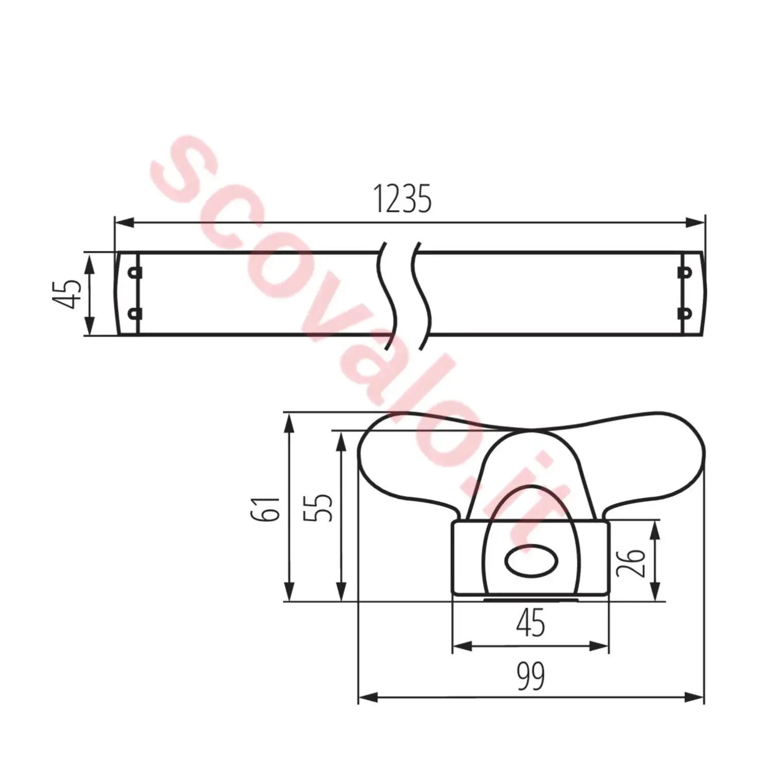 immagine plafoniera porta tubi led T8 g13 1,2 mt