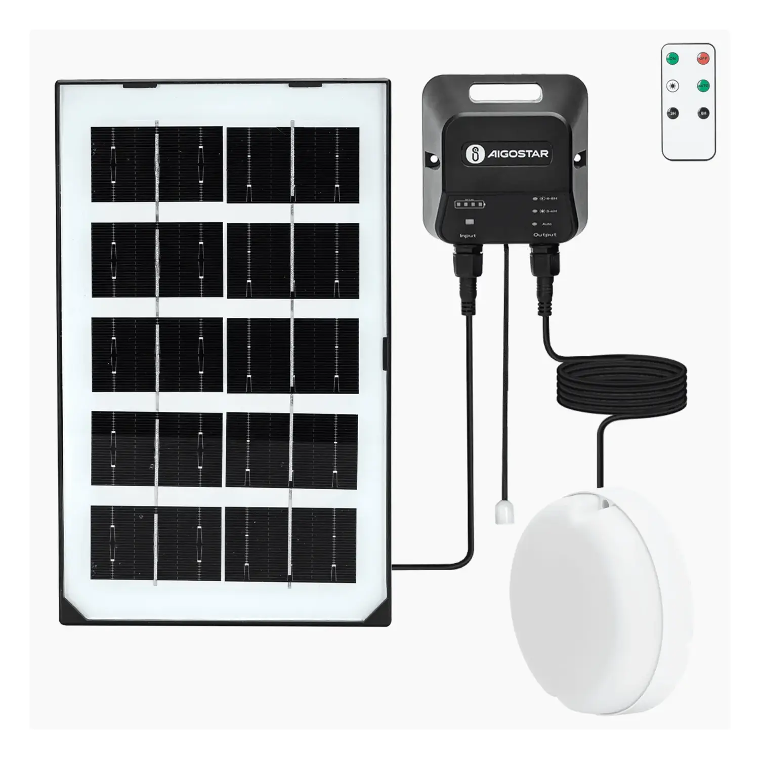 immagine del prodotto Plafoniera solare con accumulatore fotovoltaico 35W 6500K