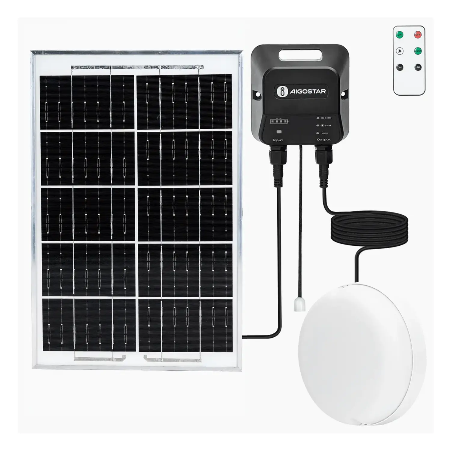 immagine del prodotto Plafoniera solare con accumulatore fotovoltaico 70W 6500K