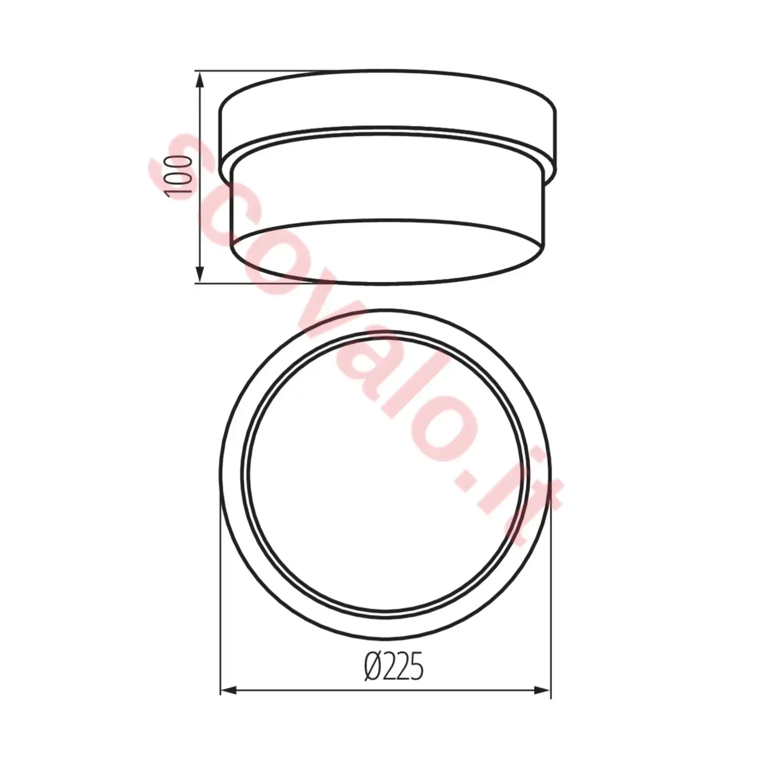 immagine plafoniera stagna vetro 230v e27 225 mm bianco