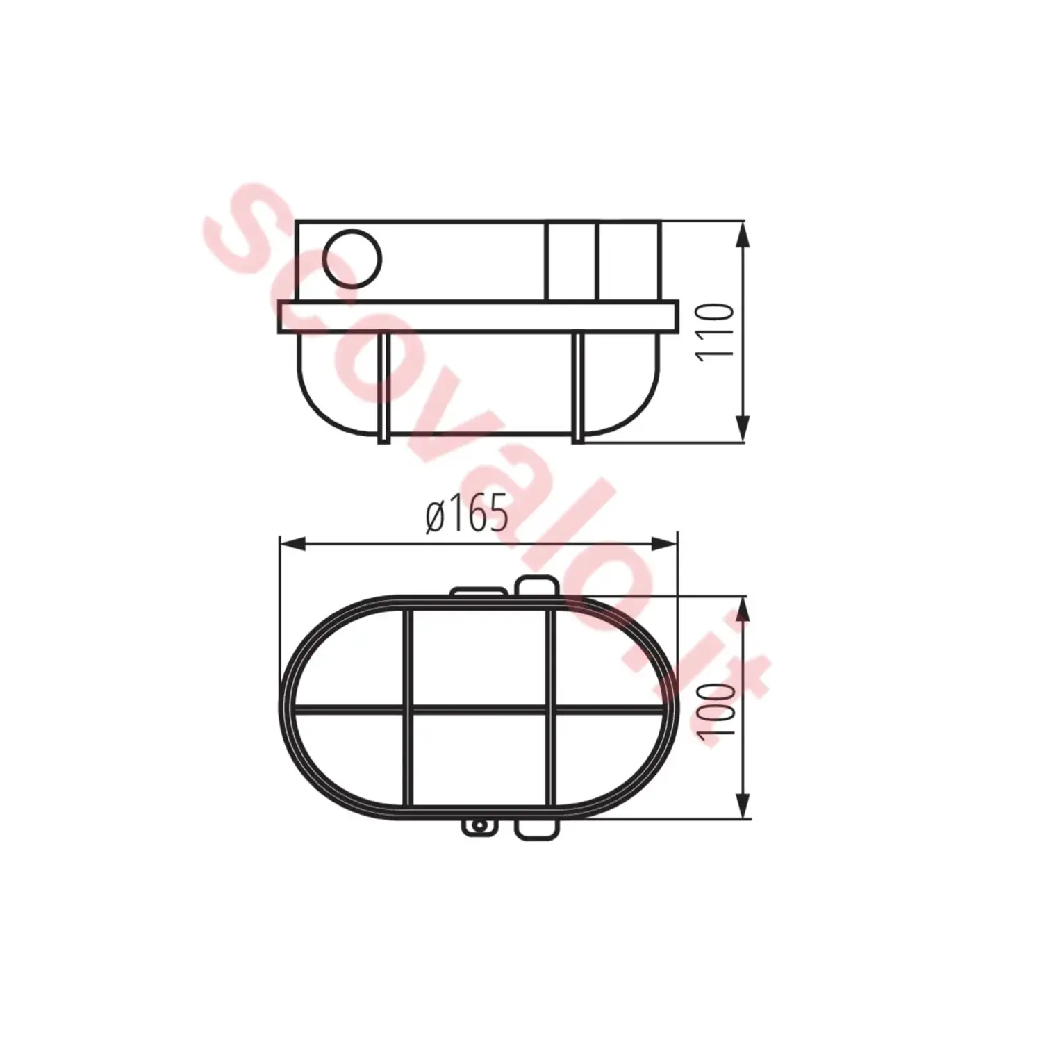 immagine plafoniera tartaruga lampada e27 165 mm retina metallo