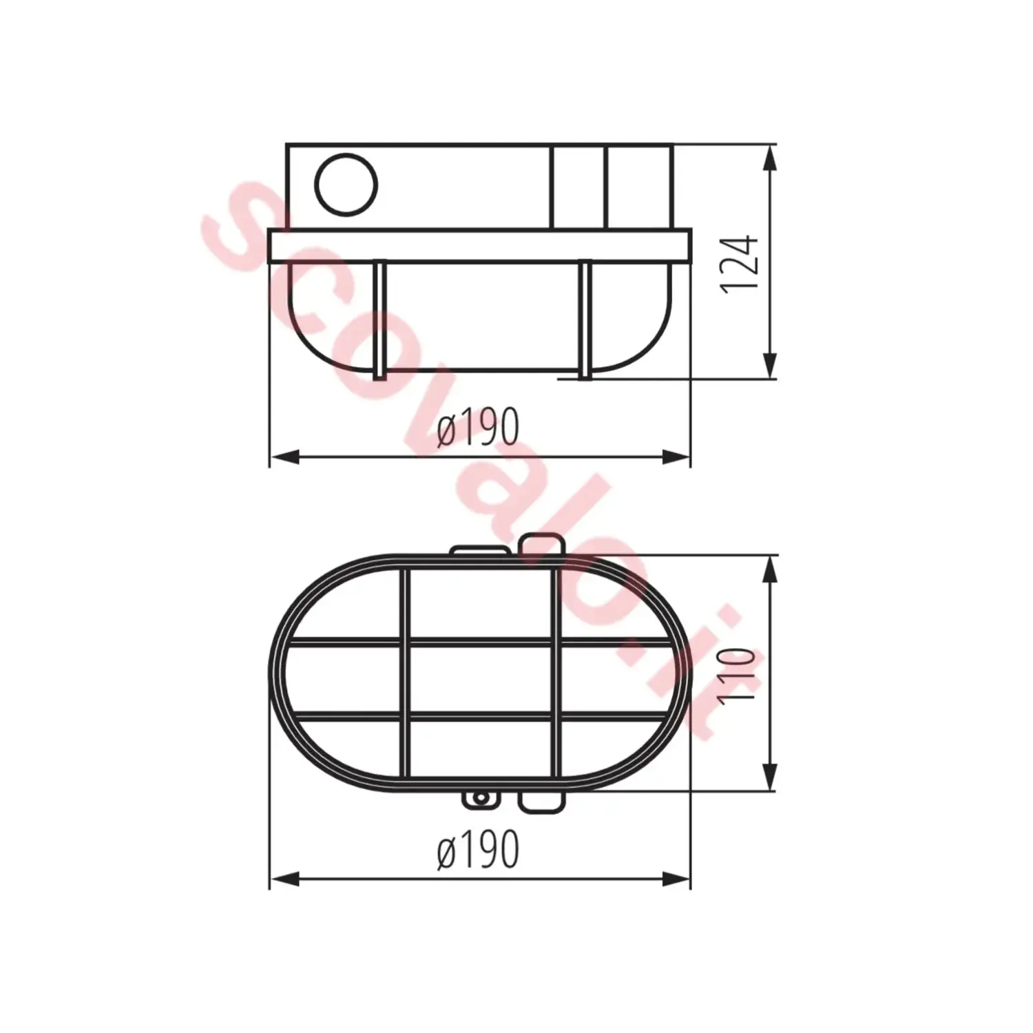 immagine plafoniera tartaruga lampada e27 190 mm retina metallo