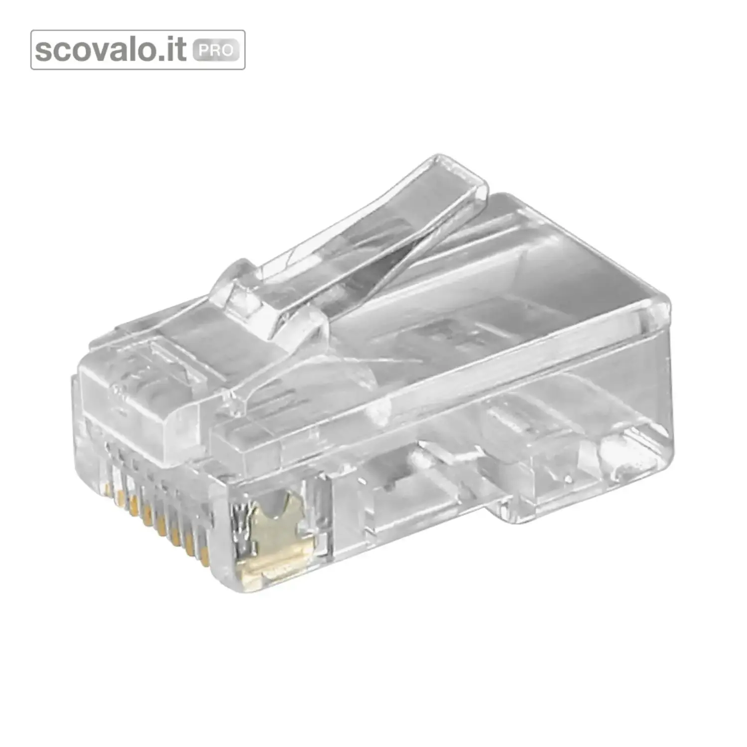 immagine del prodotto Connettore RJ45 8P8C per Cavo Piatto 10 Pezzi Spina Modulare UTP