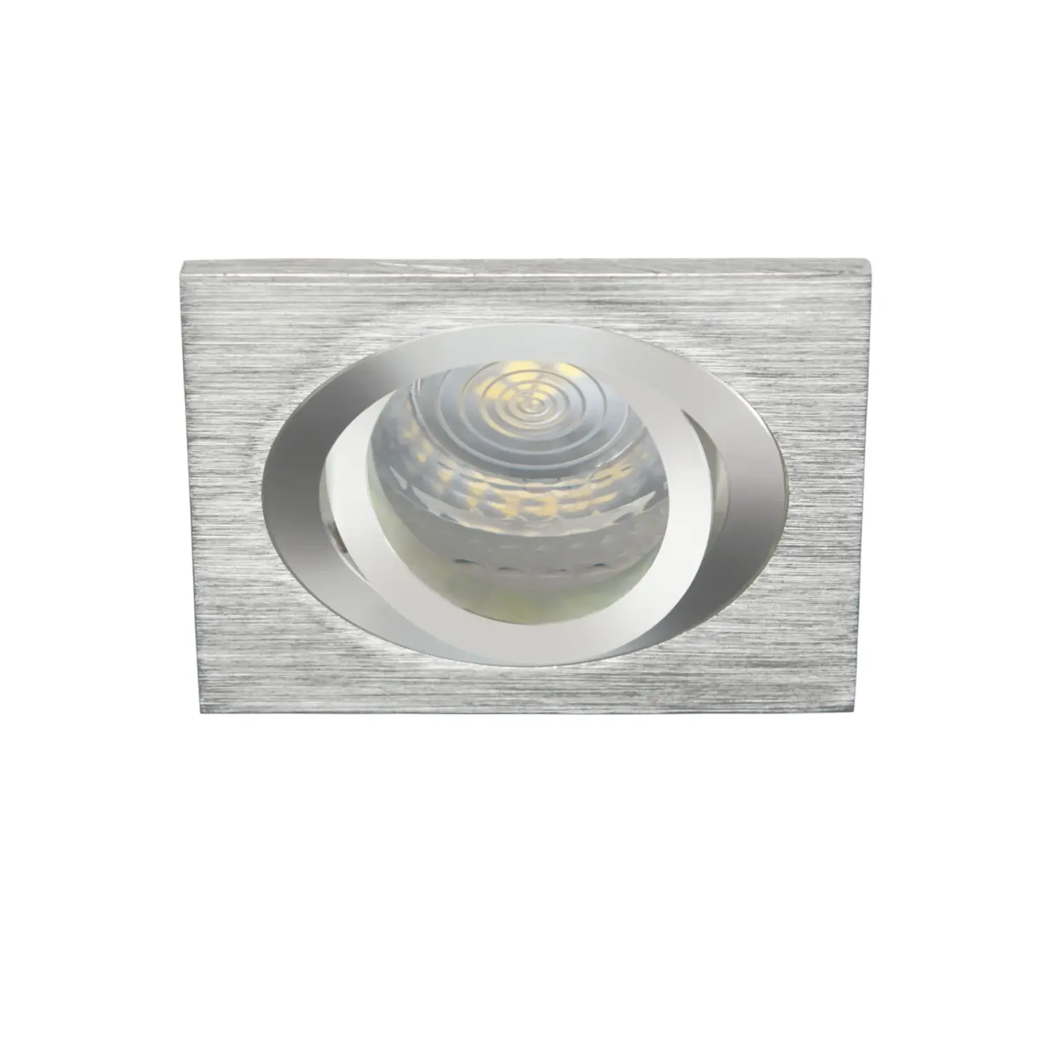 immagine porta faretto incasso alluminio decorativo gu10 alluminio 1 luce orientabile quadrato