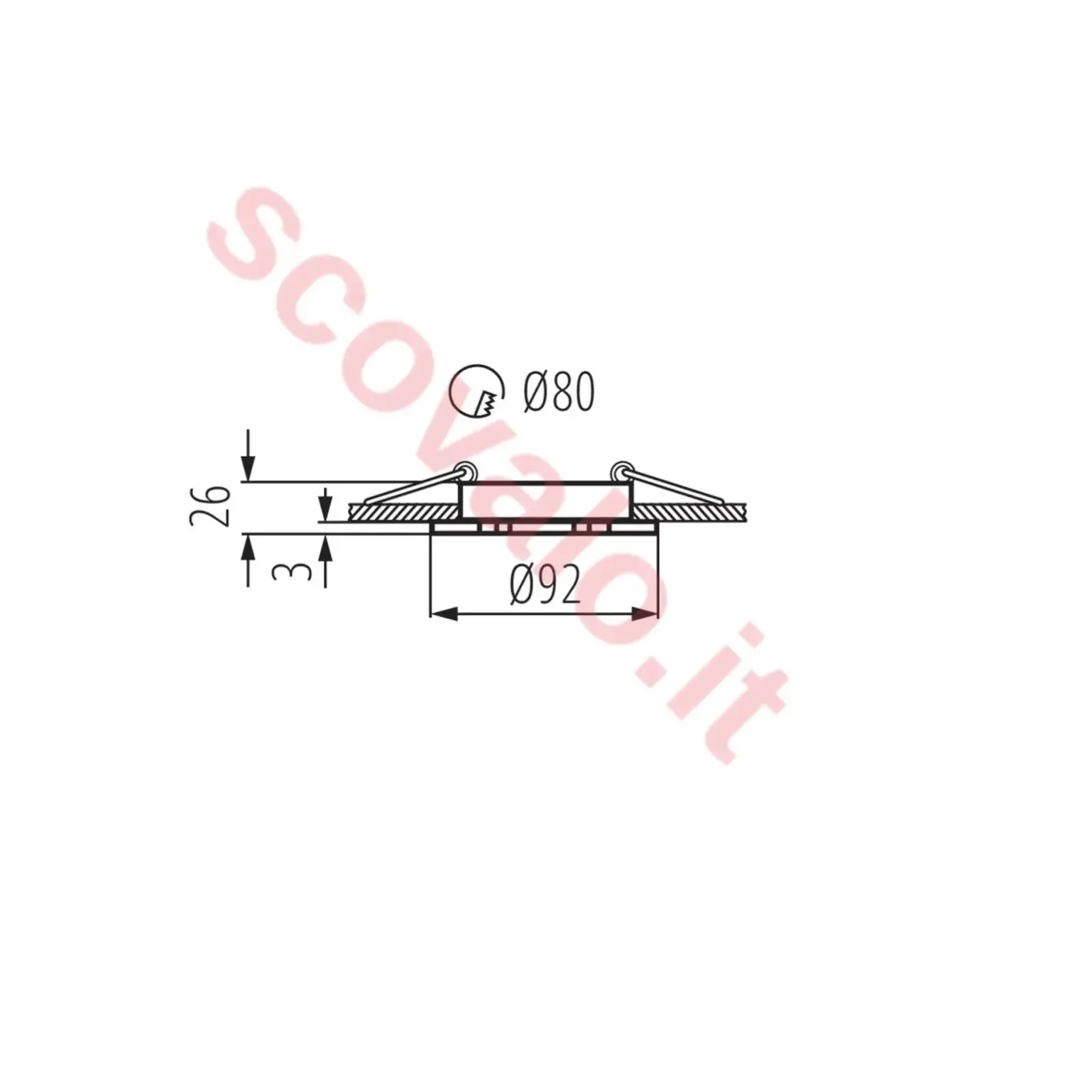 immagine porta faretto incasso alluminio decorativo gu10 alluminio 1 luce orientabile tondo