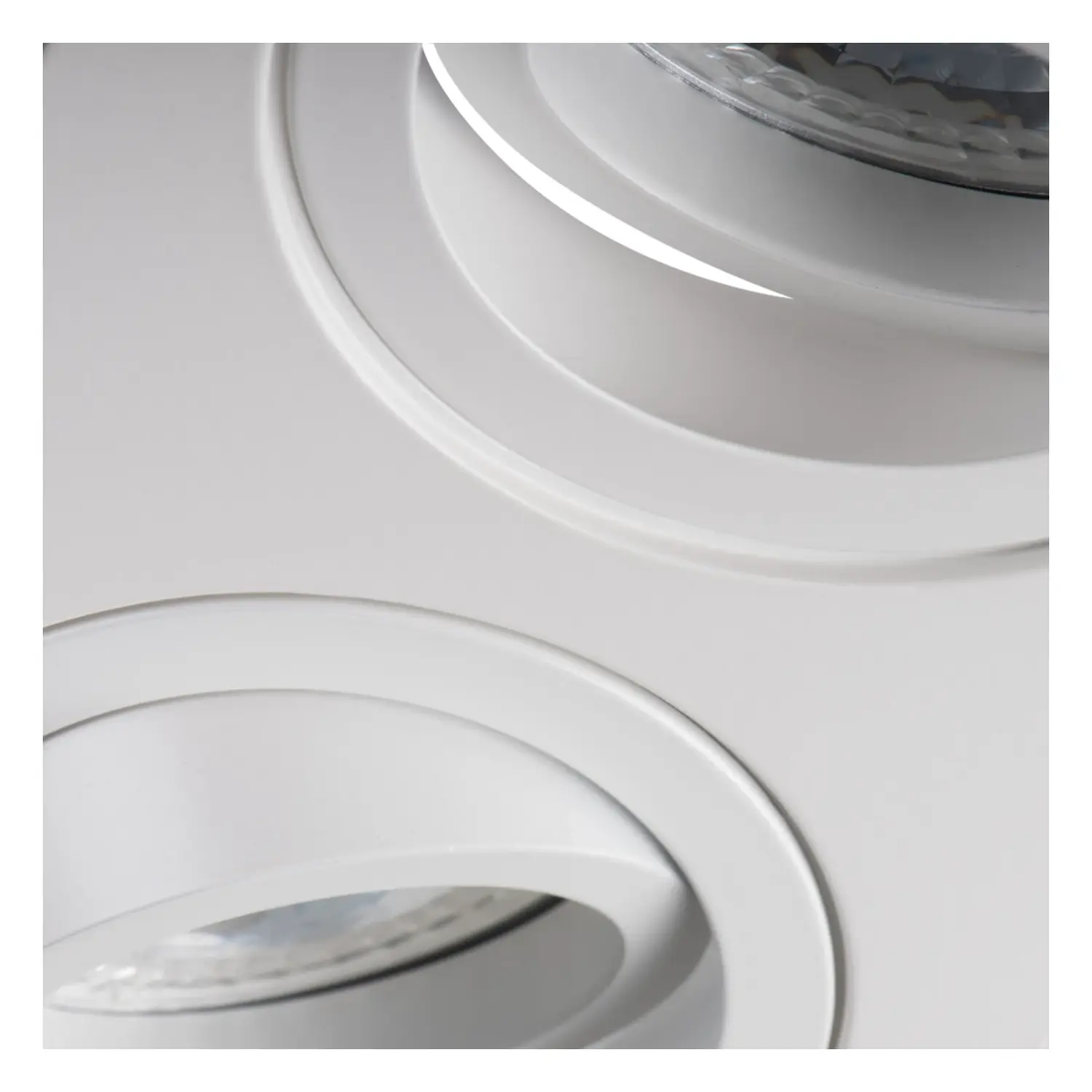 immagine porta faretto incasso alluminio decorativo gu10 bianco 2 luci orientabile rettangolare