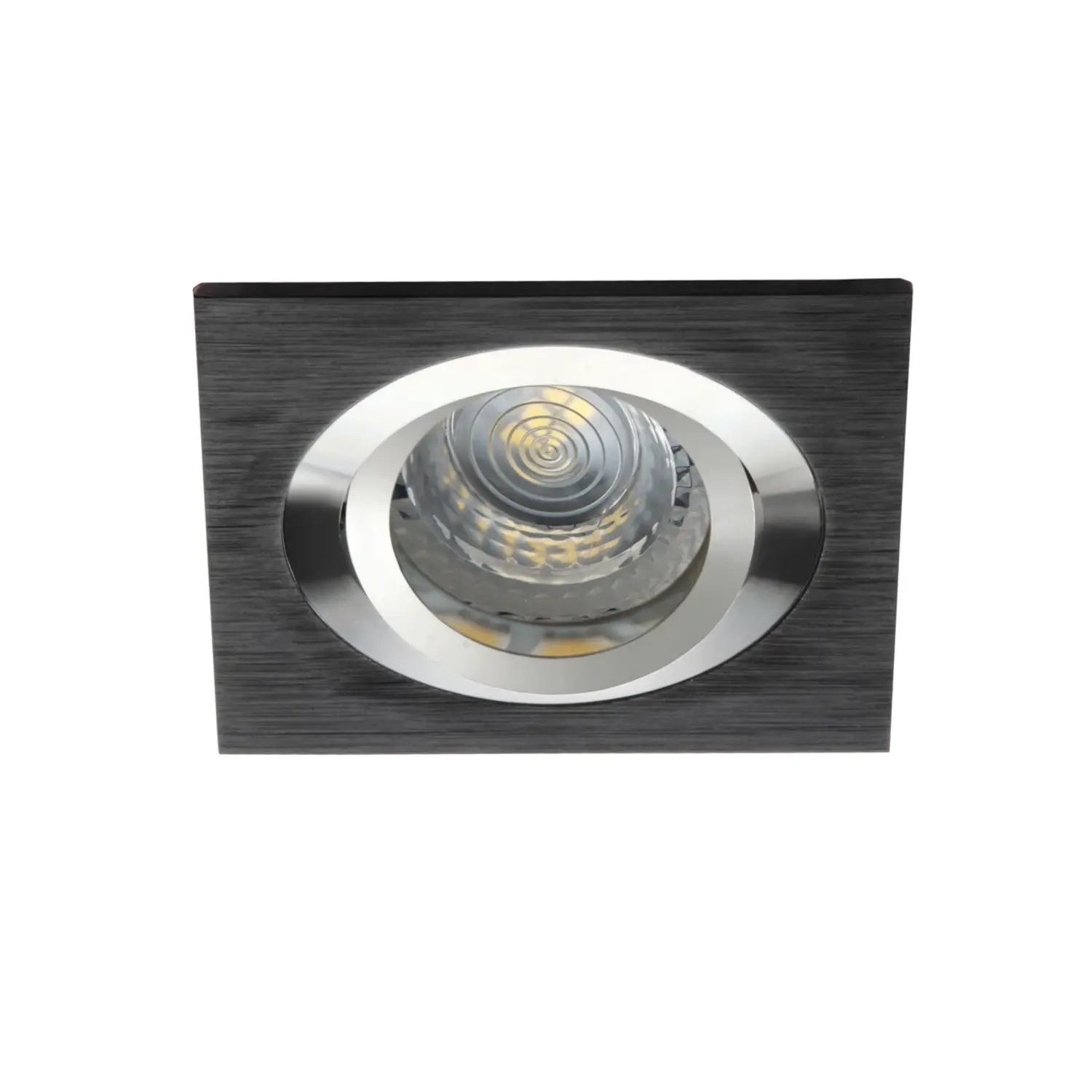 immagine del prodotto porta faretto incasso alluminio decorativo gu10 nero 1 luce orientabile quadrato