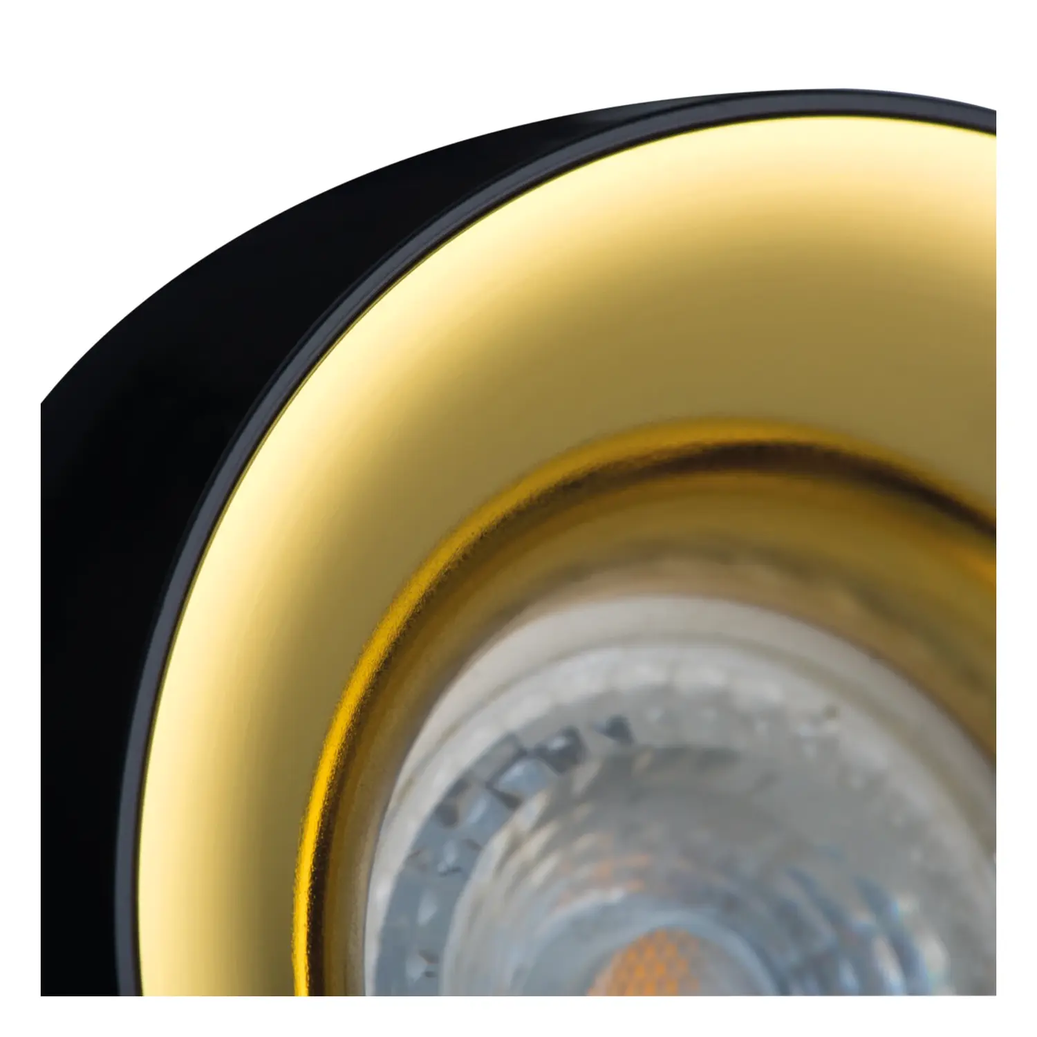 immagine porta faretto incasso anello doppio colore 230v gu10 nero-oro