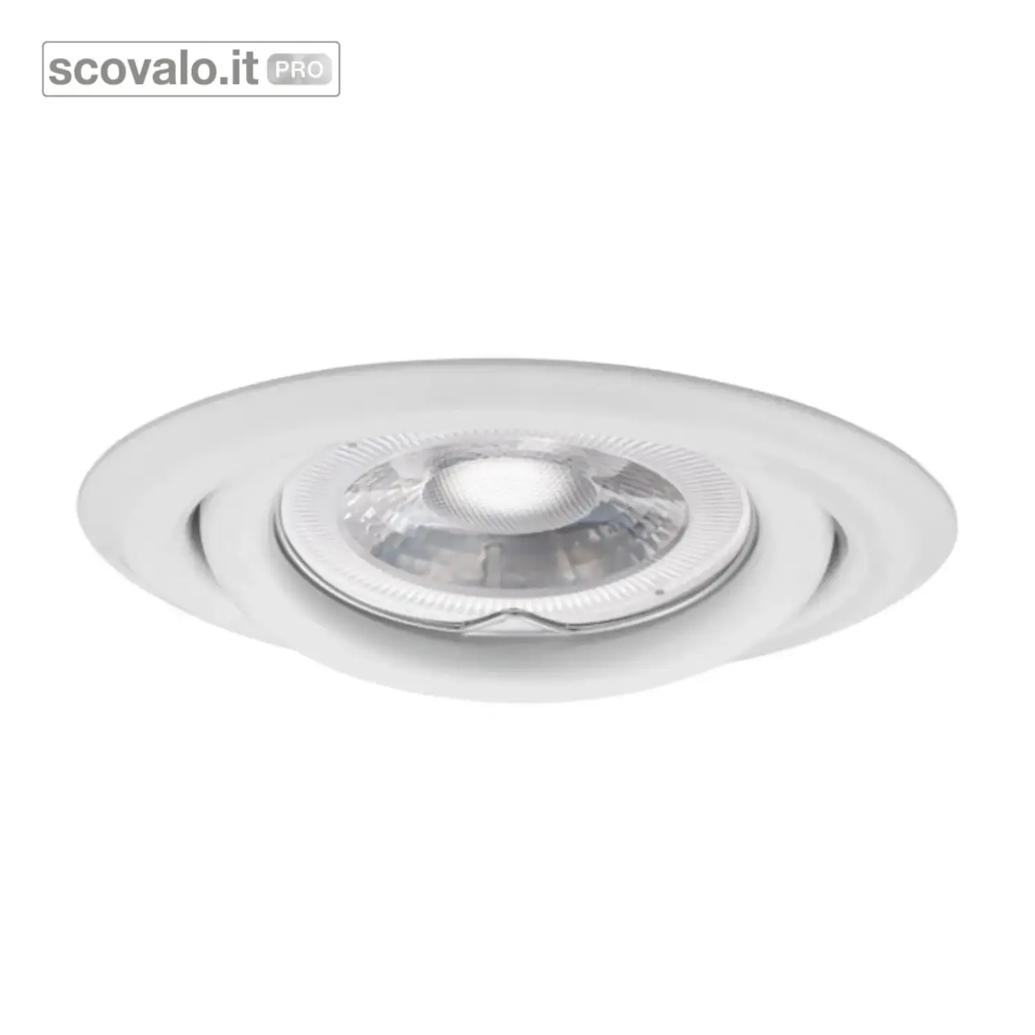immagine del prodotto porta faretto incasso argus gu10 bianco orientabile foro 80 mm tondo