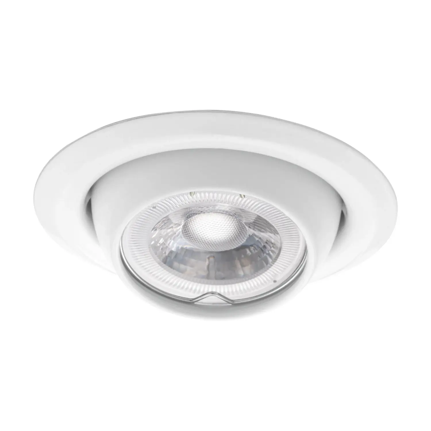 variante gx5,3 - bianco - orientabile - foro 80 mm - tondo debordante