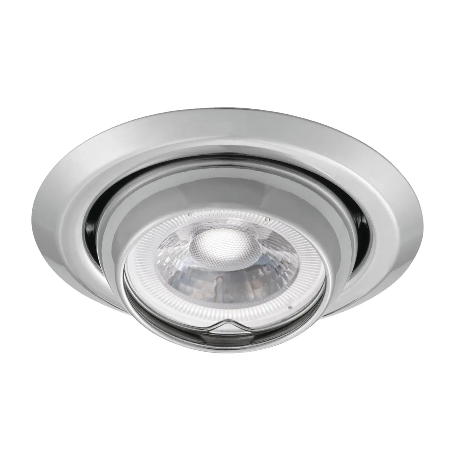 variante gx5,3 - cromo - orientabile - foro 80 mm - tondo debordante